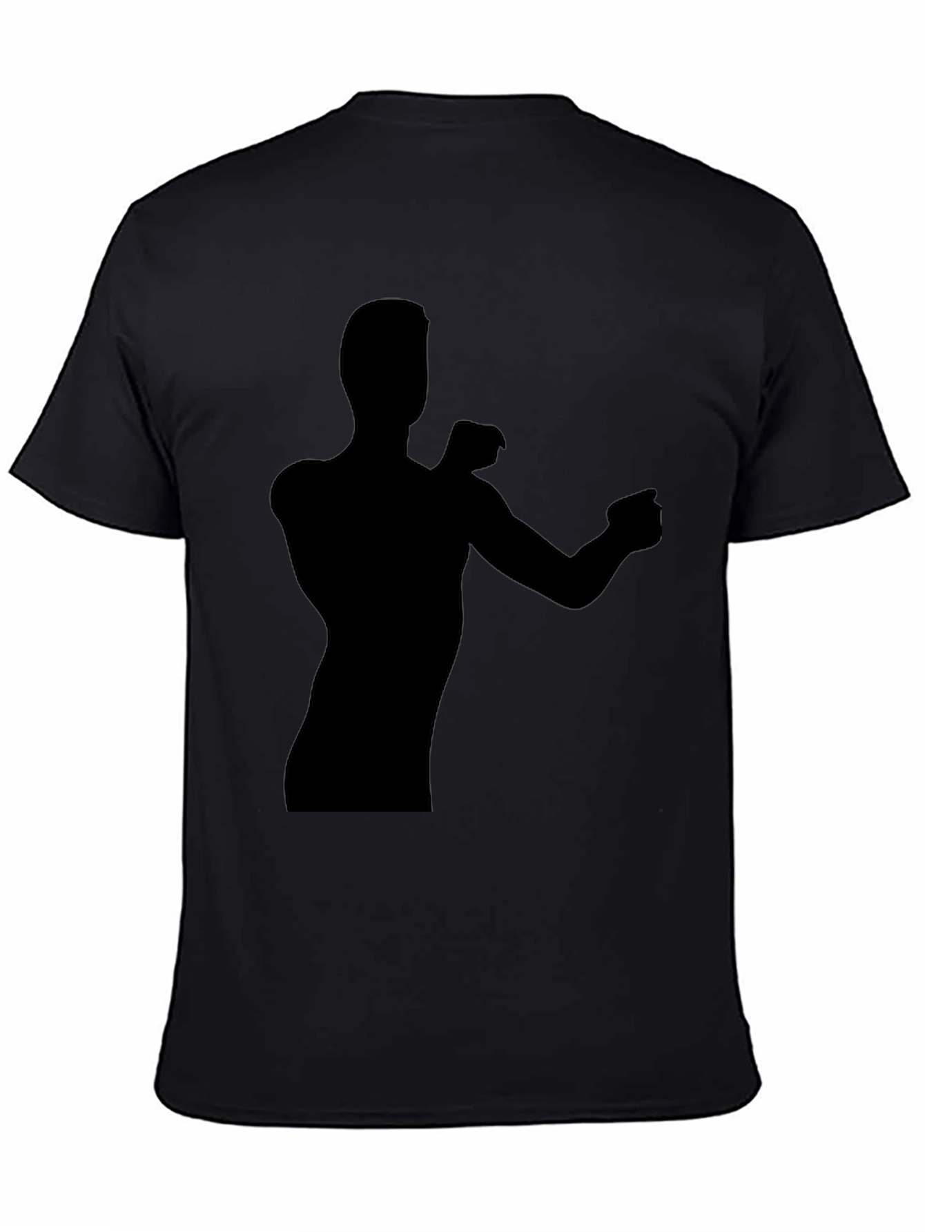 Silhouette Graphic Tee - Black Cotton Casual Shirt