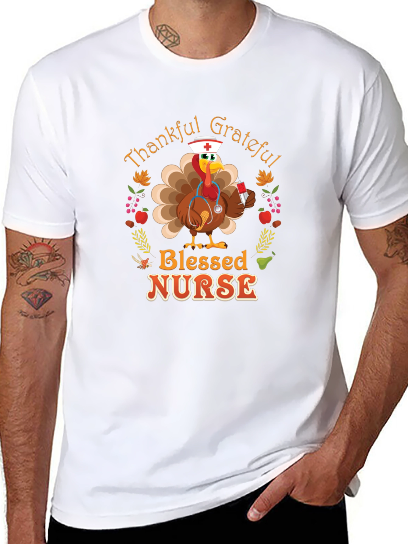 Thankful Grateful Blessed Nurse T-Shirt