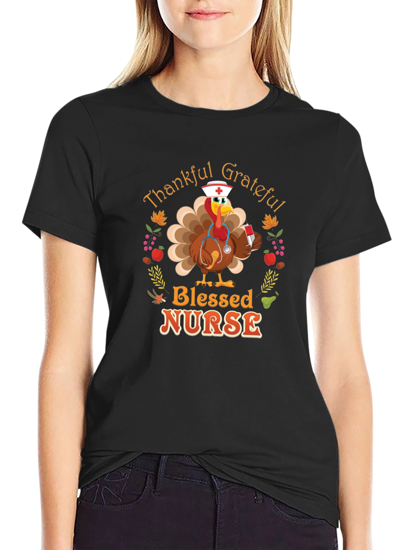 Thankful Grateful Blessed Nurse T-Shirt
