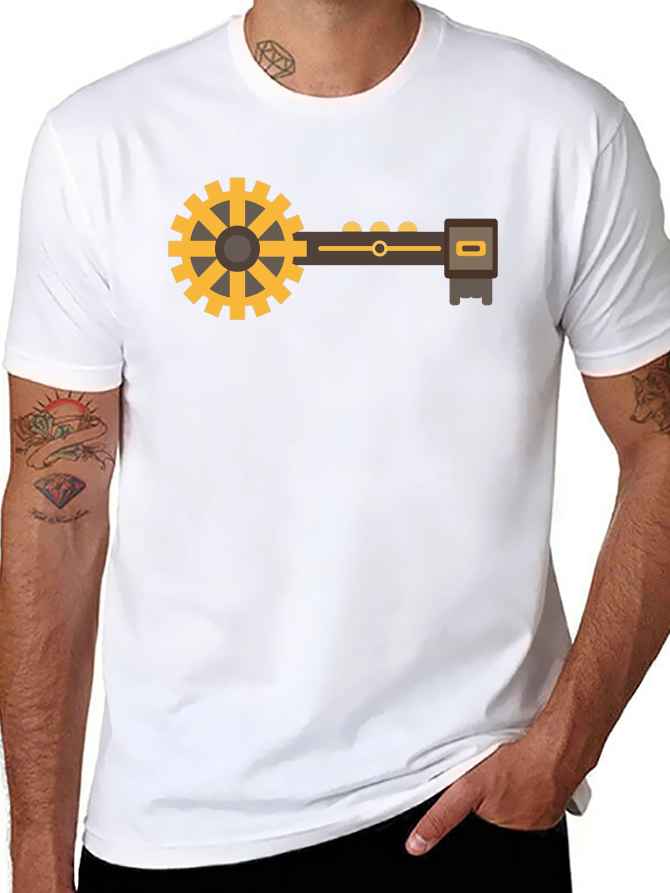 Steampunk Gear Tee - Unique Graphic T-Shirt