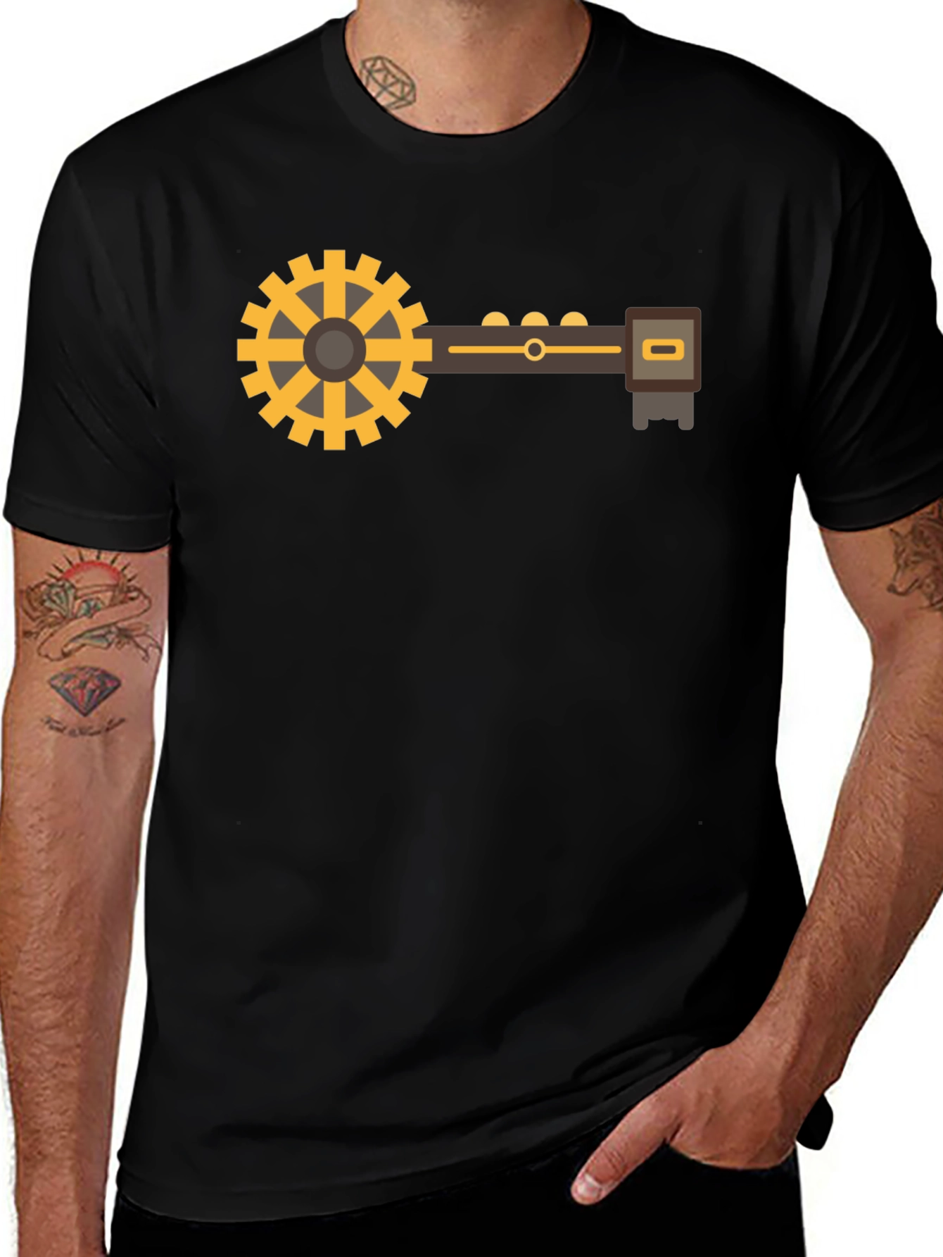 Steampunk Gear Tee - Unique Graphic T-Shirt