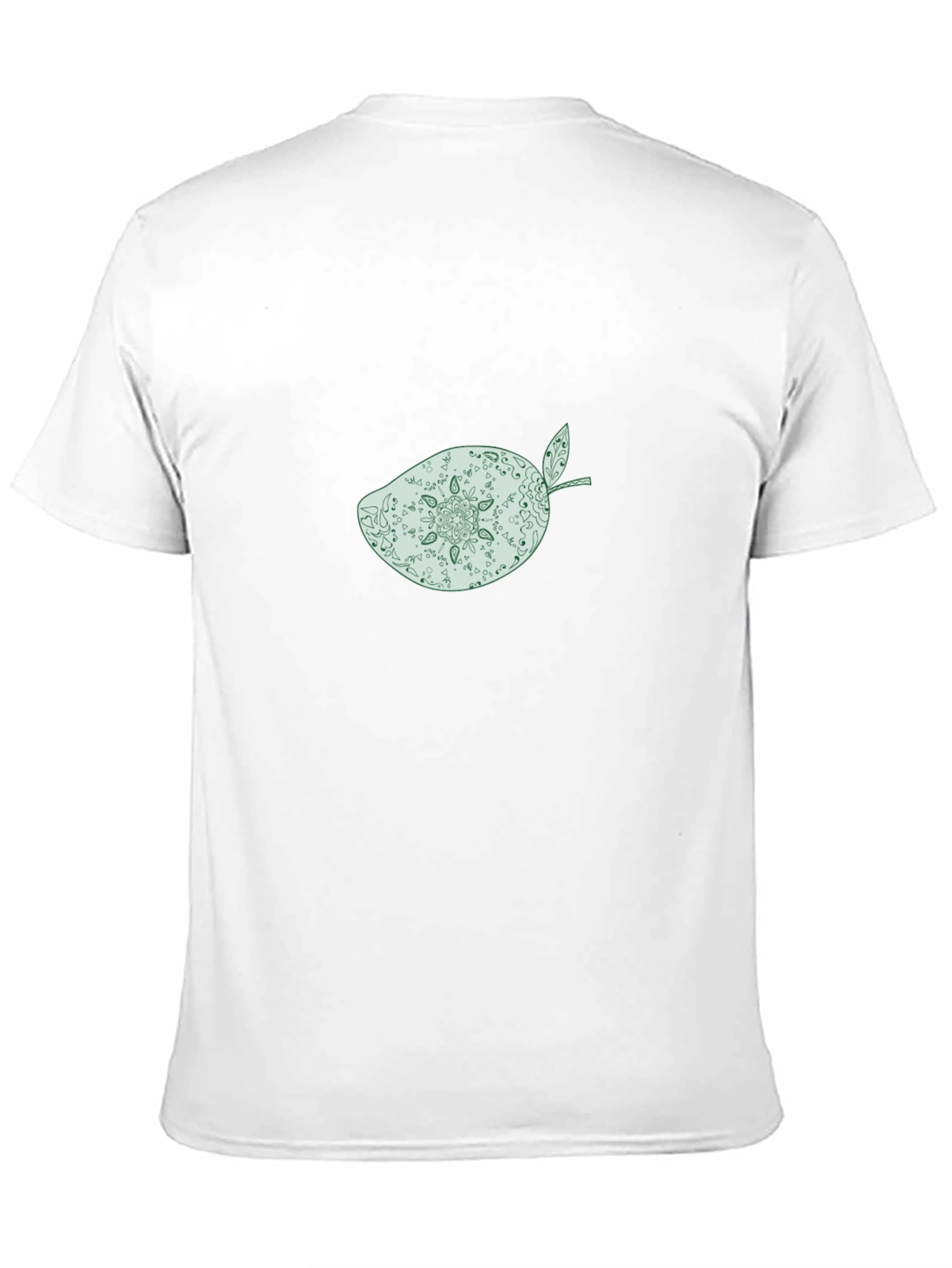 Black T-Shirt with Mango Mandala Graphic