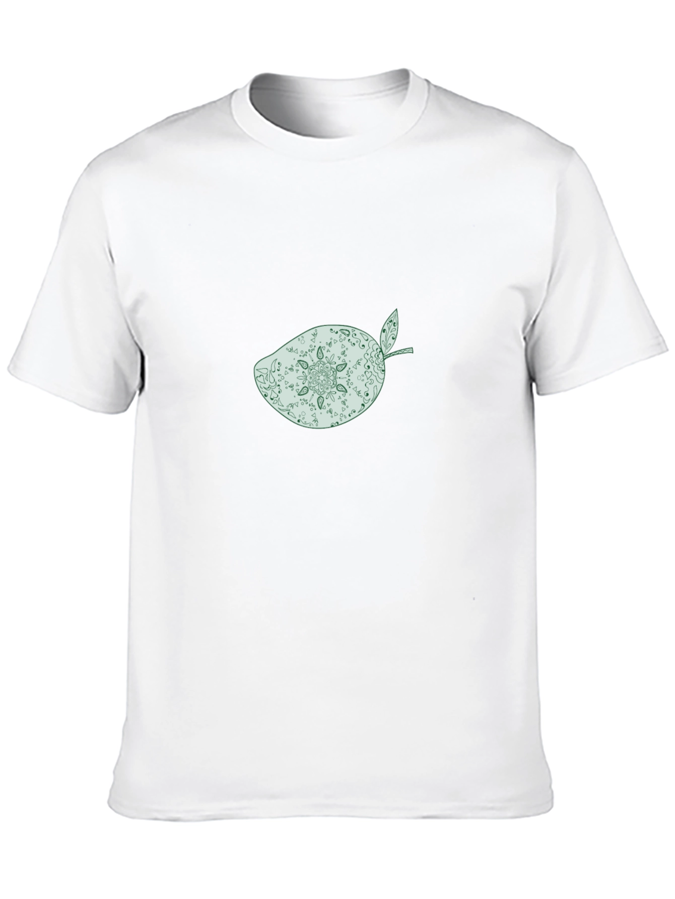 Black T-Shirt with Mango Mandala Graphic