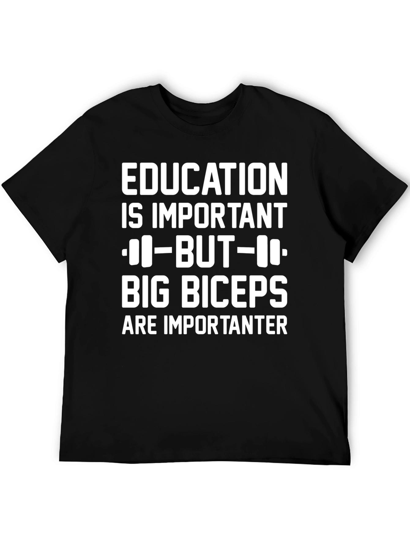 Education vs Biceps Graphic T-Shirt