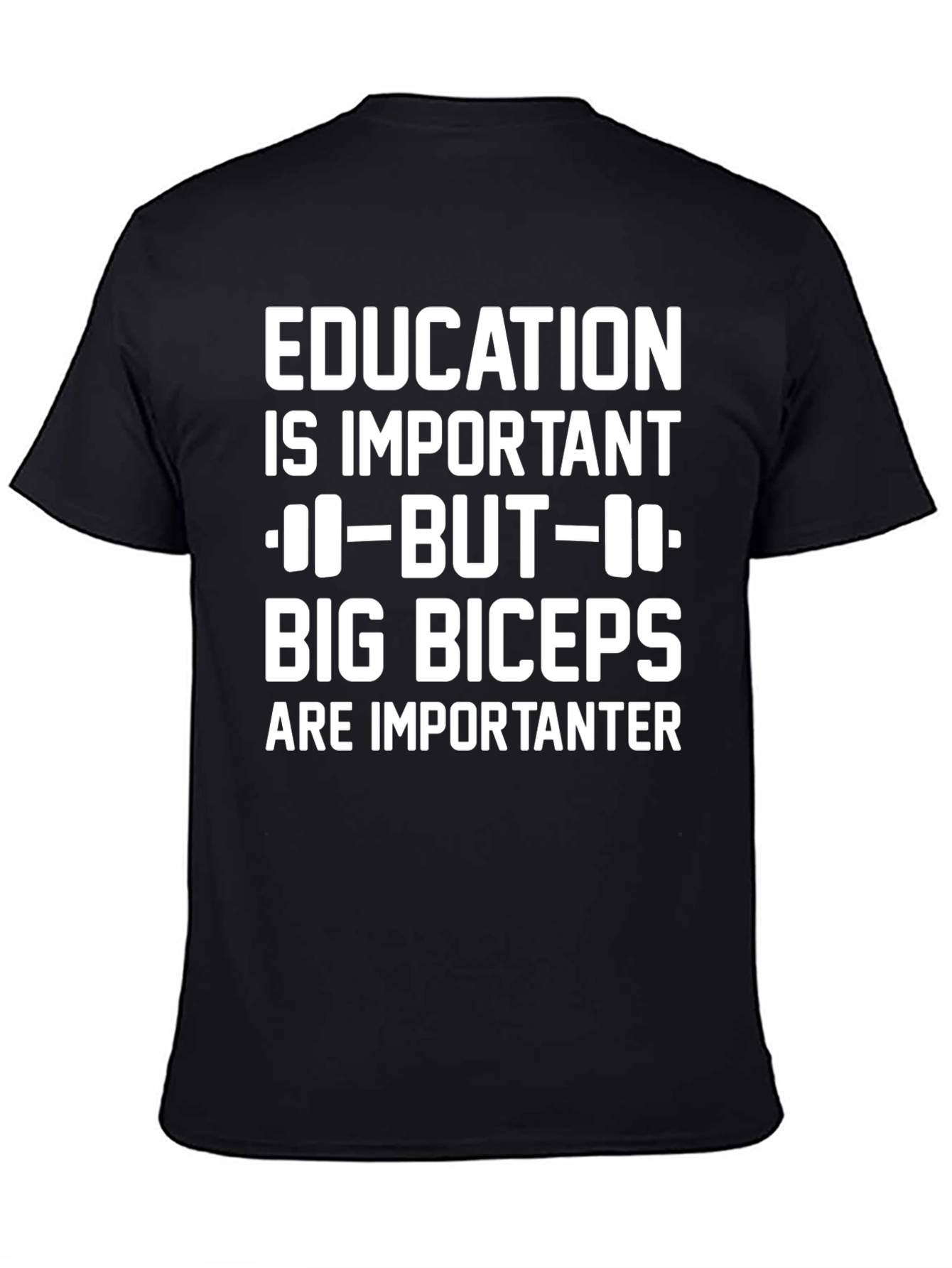 Education vs Biceps Graphic T-Shirt