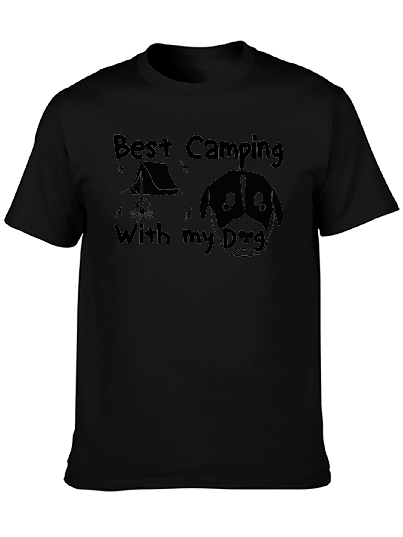 Camping with My Dog T-Shirt | Funny Dog Lover Camping Tee | Outdoor Graphic Shirt | Dog Lover Gift | Free Shipping $50+