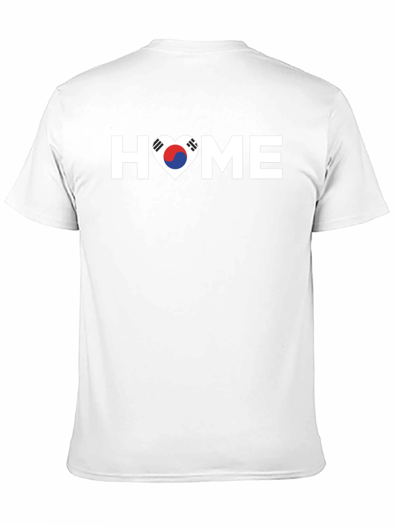 Korean Pride Heart Home T-Shirt - Black