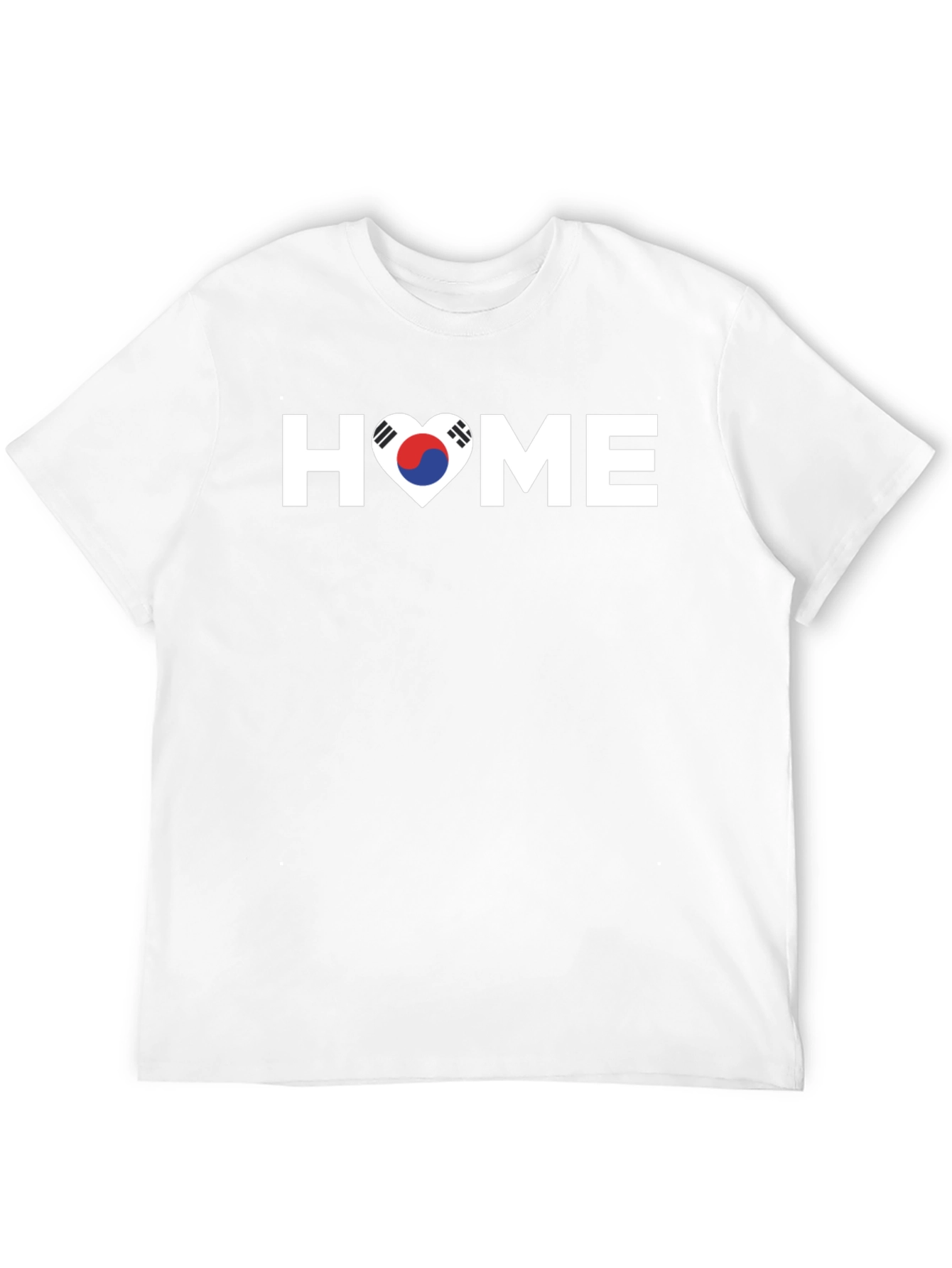 Korean Pride Heart Home T-Shirt - Black