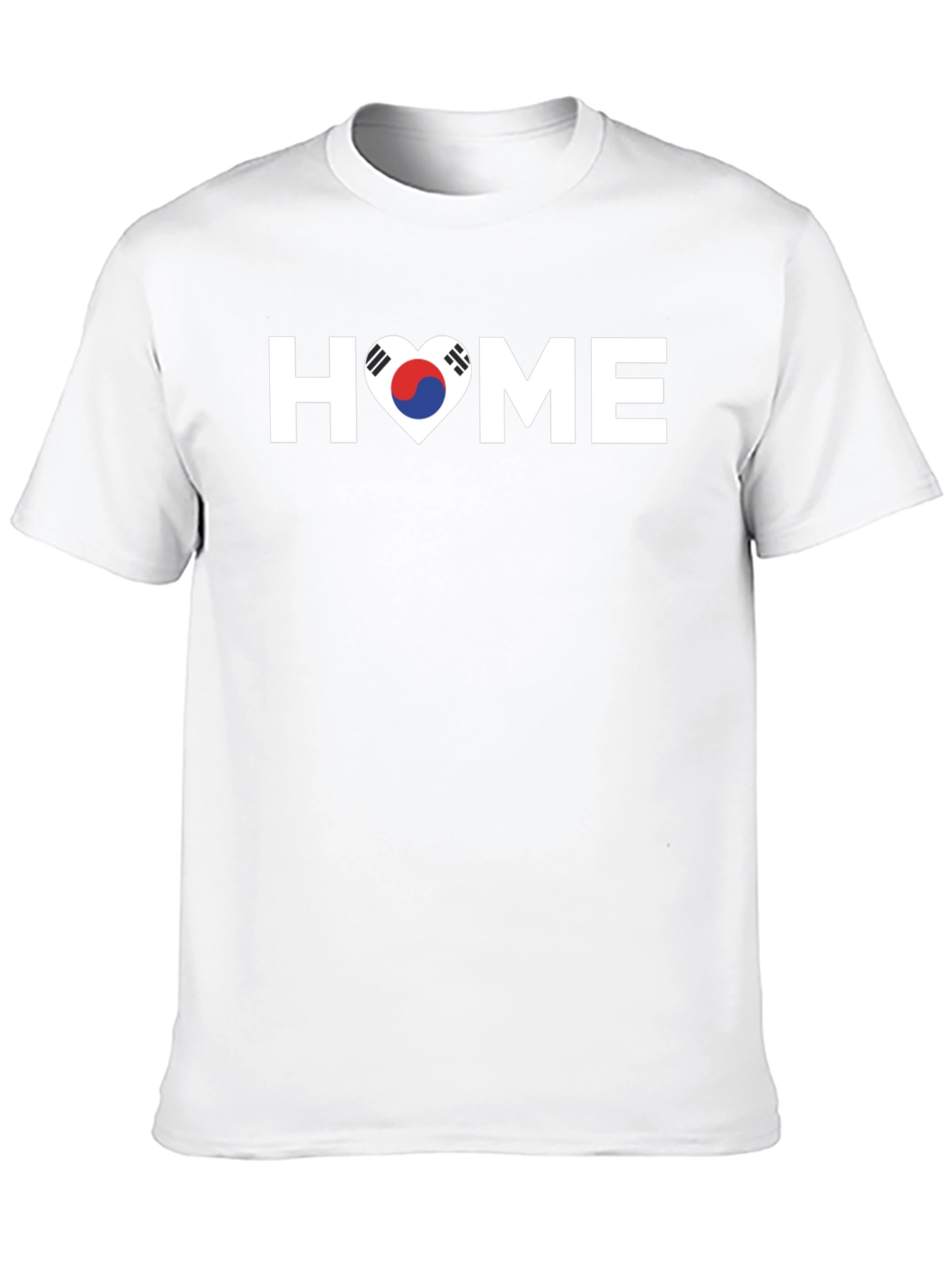 Korean Pride Heart Home T-Shirt - Black