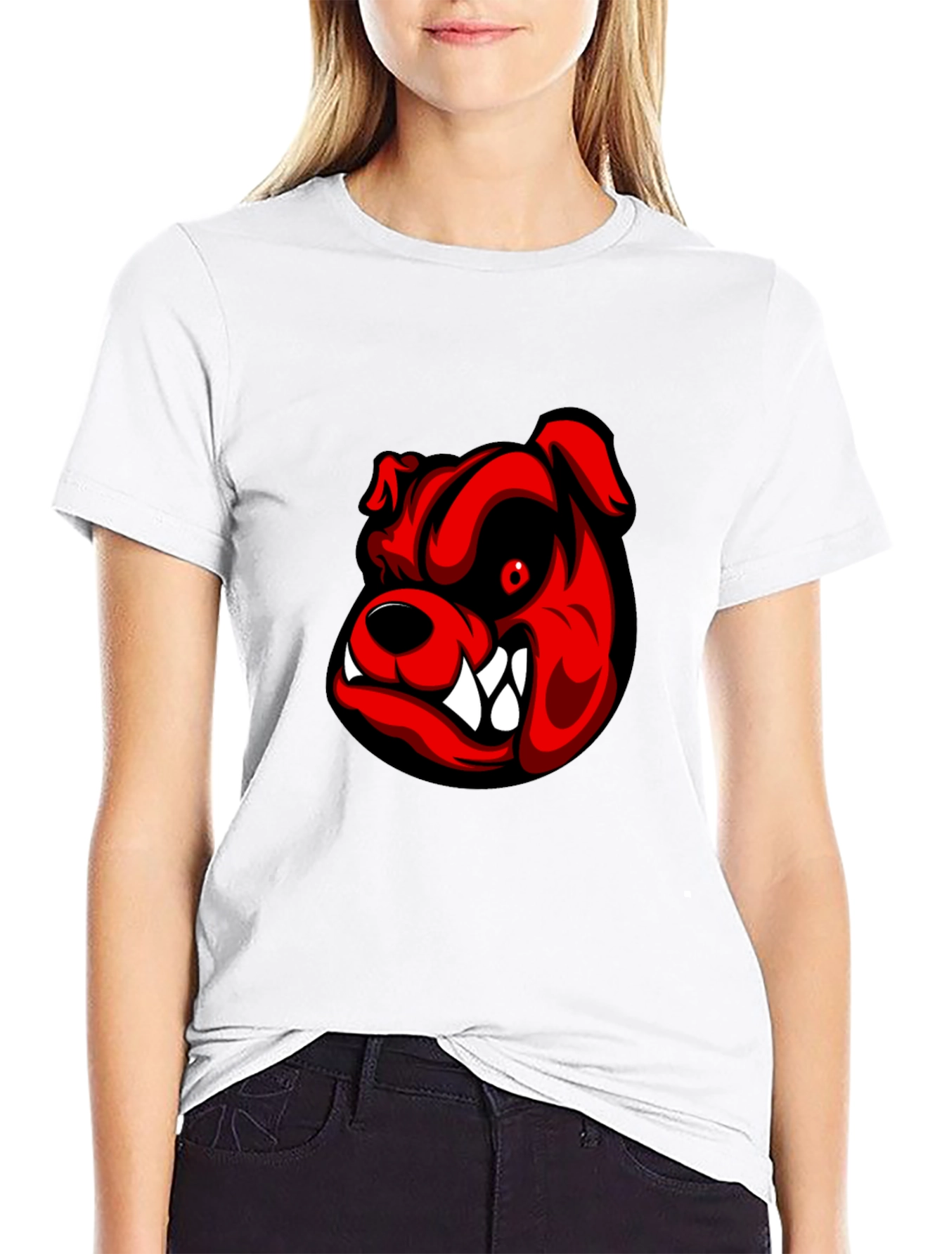 Mens Black Bulldog Graphic Tee