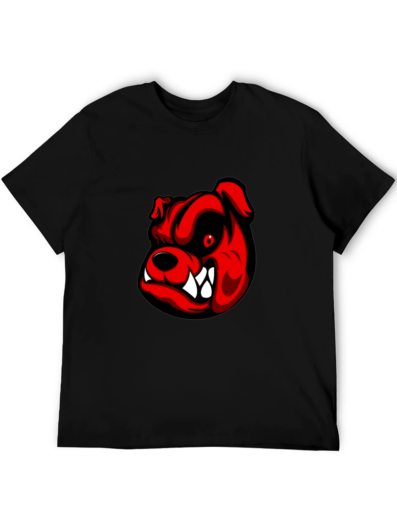 Mens Black Bulldog Graphic Tee