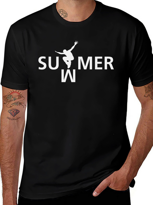 Summer Fun Black T-Shirt with Graphic Print