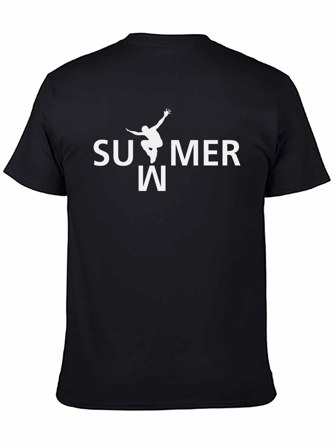Summer Fun Black T-Shirt with Graphic Print