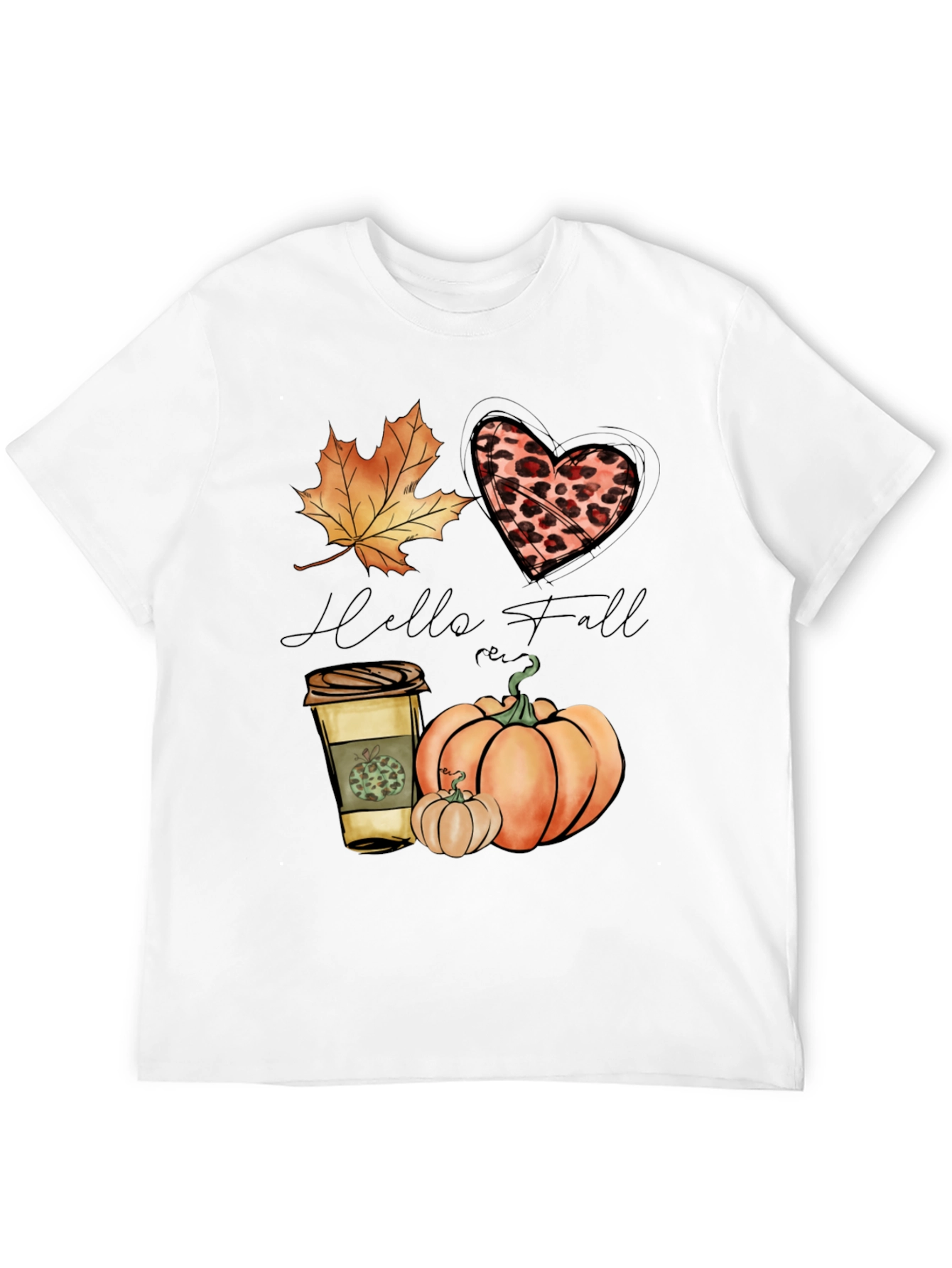 Hello Fall Black Graphic Tee