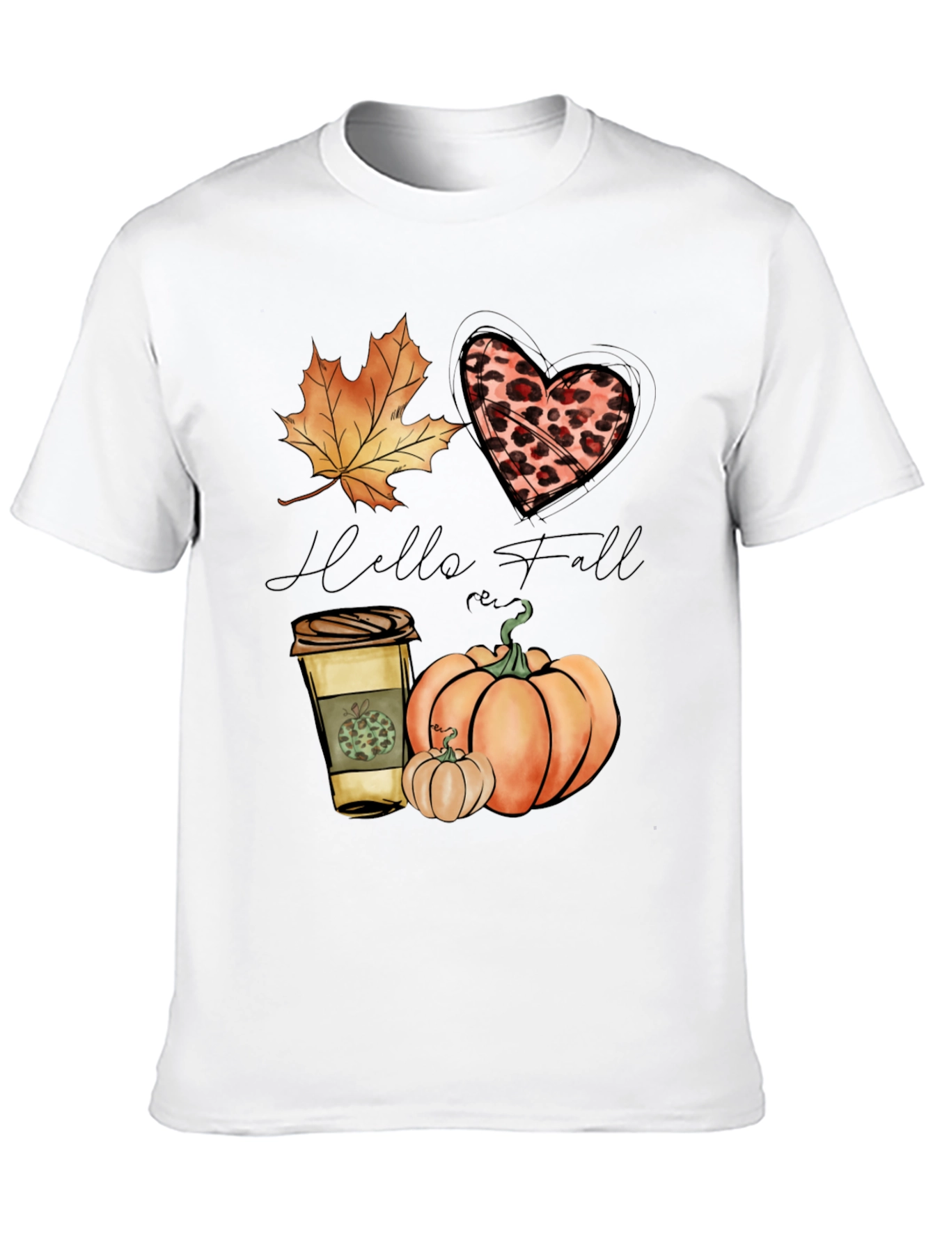 Hello Fall Black Graphic Tee