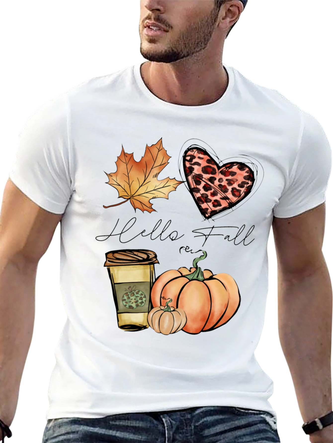 Hello Fall Black Graphic Tee