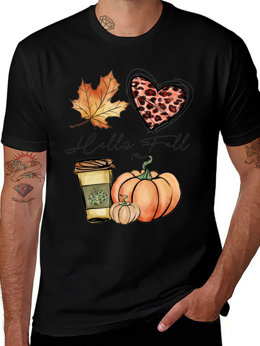 Hello Fall Black Graphic Tee