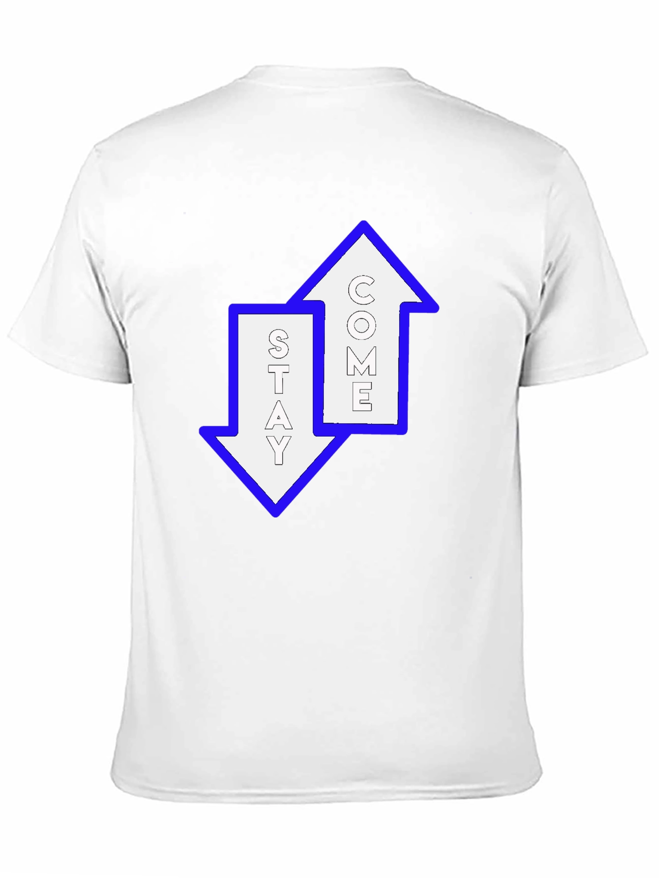 Stay Come Graphic T-Shirt - Trendy Arrows Design