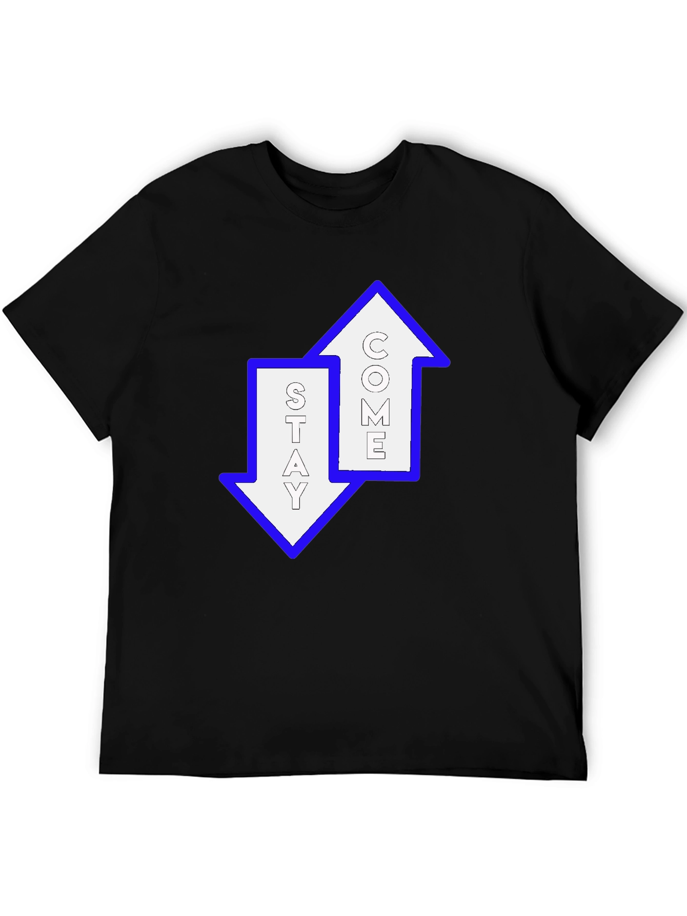 Stay Come Graphic T-Shirt - Trendy Arrows Design