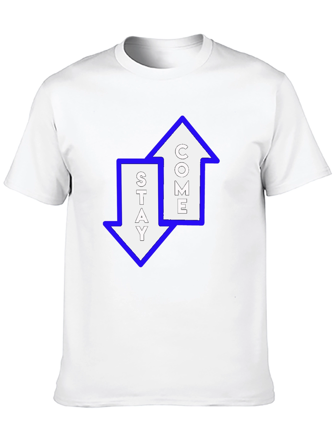 Stay Come Graphic T-Shirt - Trendy Arrows Design