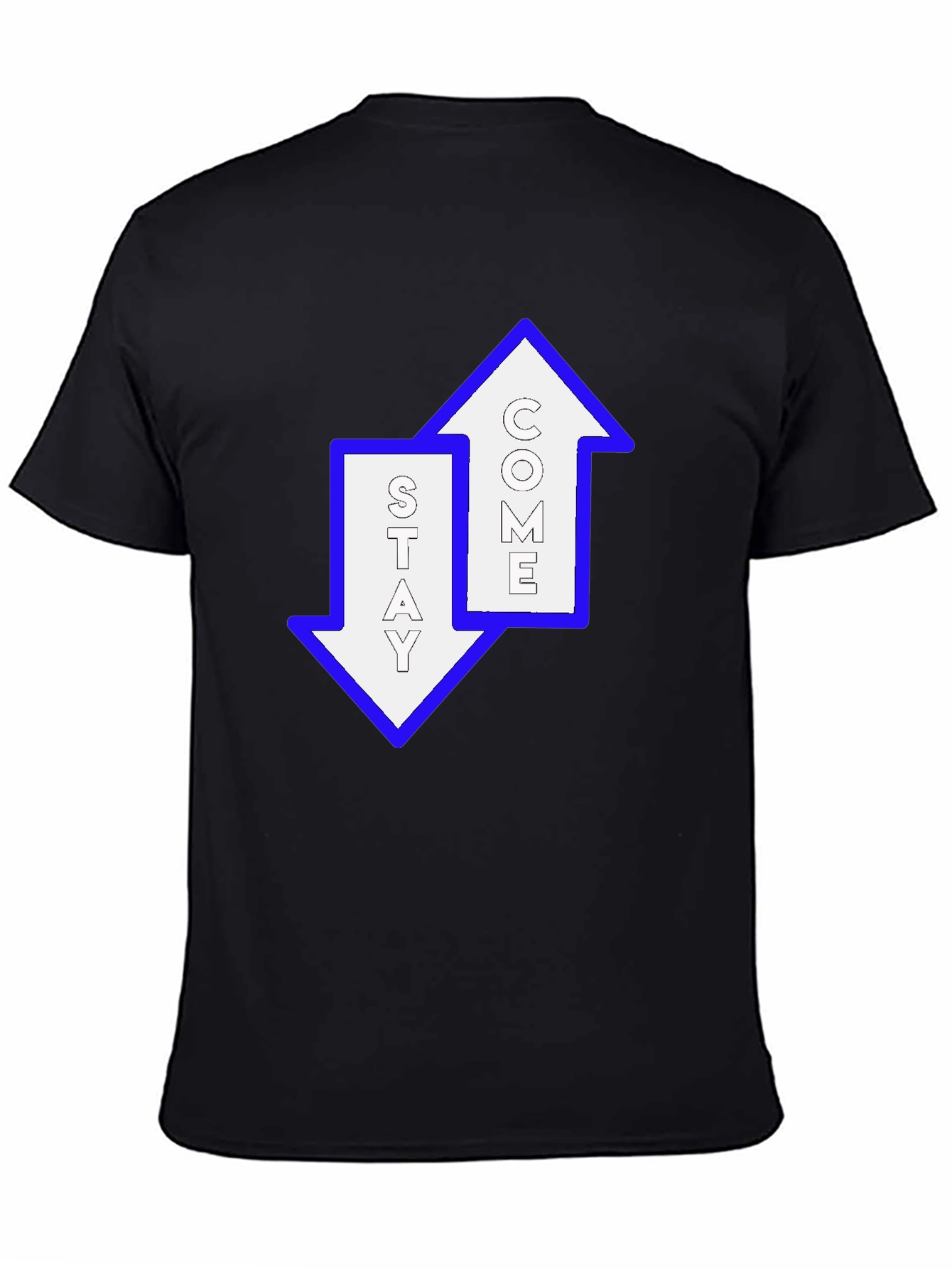 Stay Come Graphic T-Shirt - Trendy Arrows Design