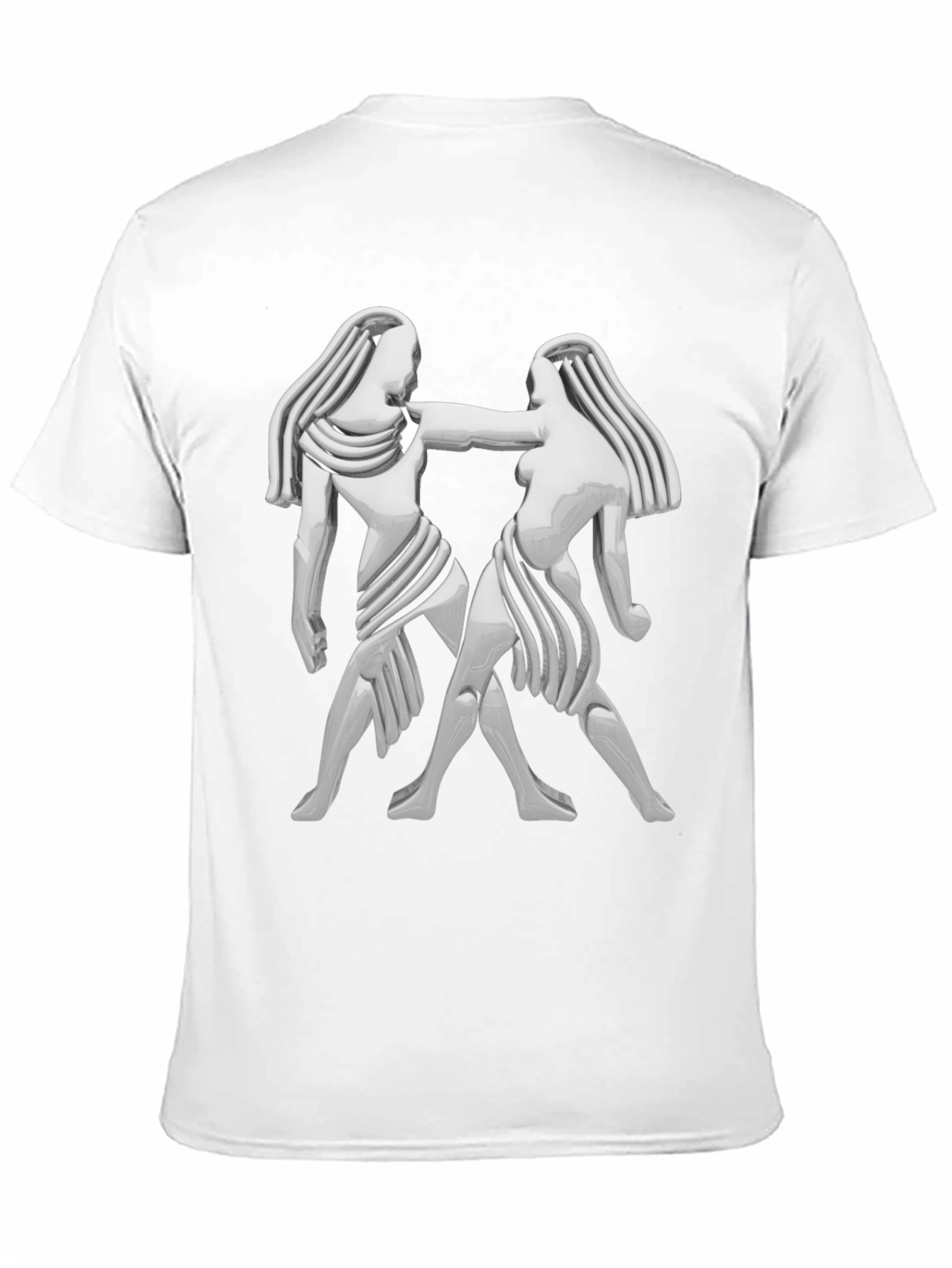 Gemini Zodiac Graphic T-Shirt - Black