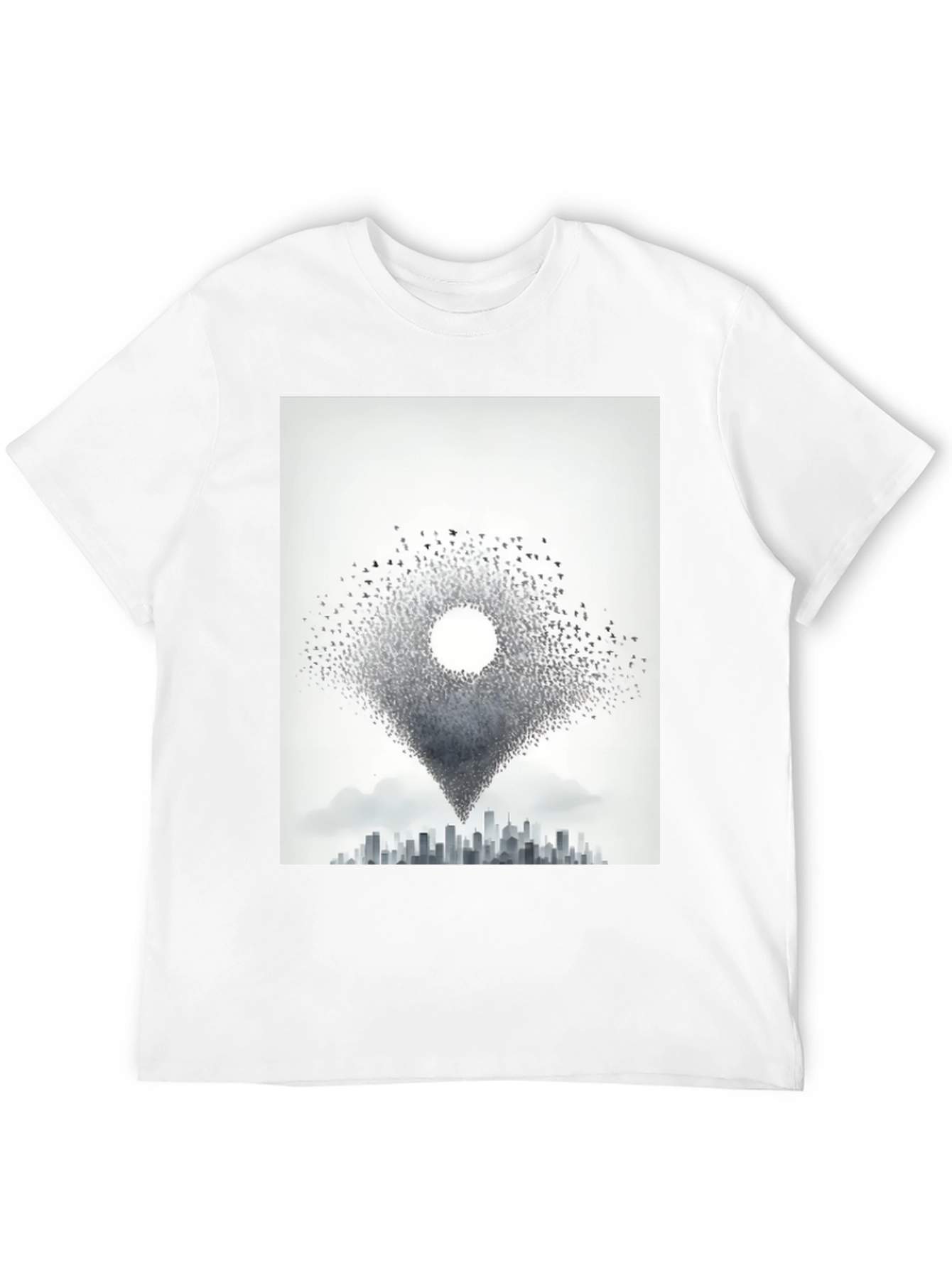Urban Migration T-Shirt - Bird Cityscape Tee