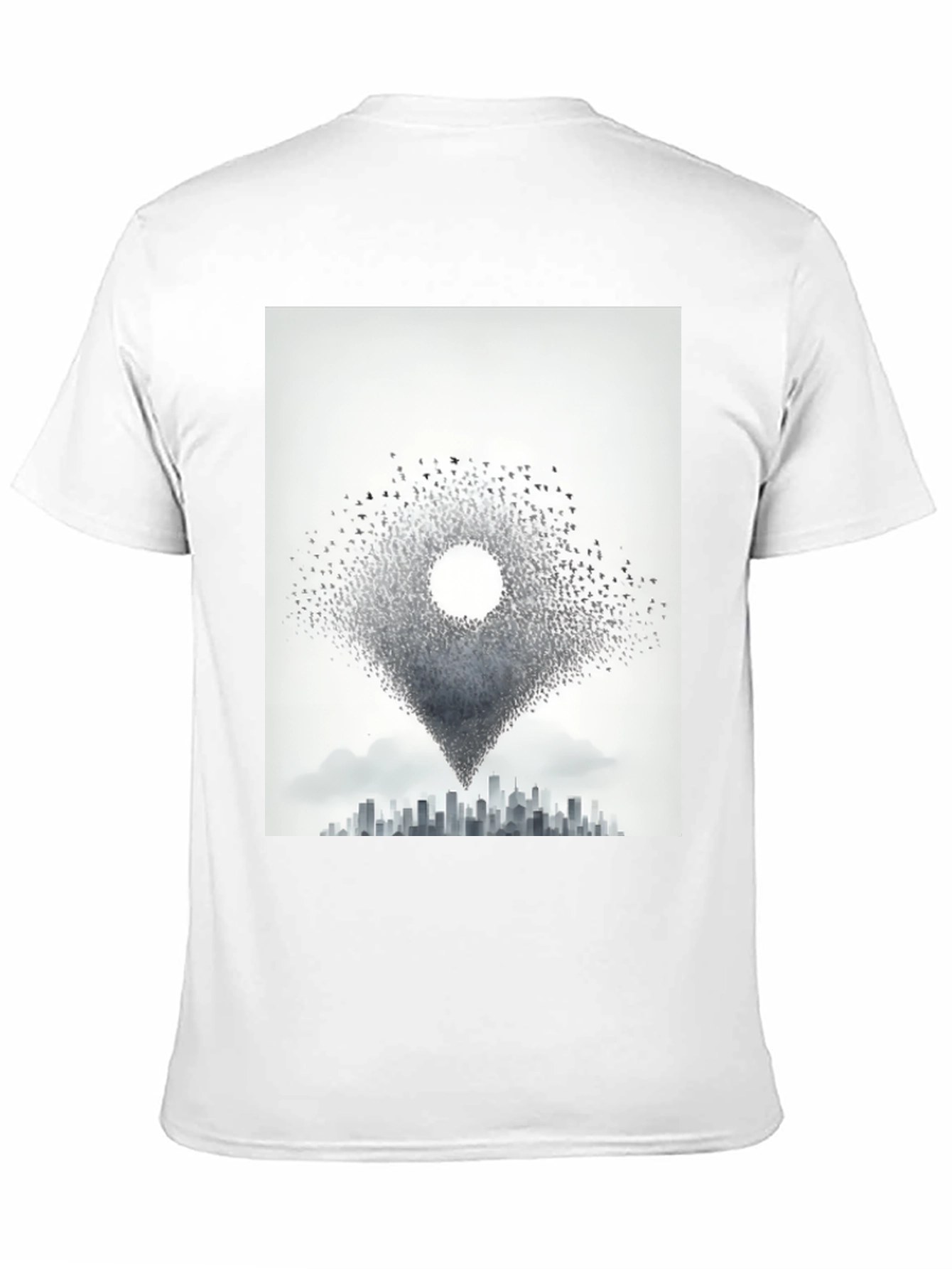 Urban Migration T-Shirt - Bird Cityscape Tee