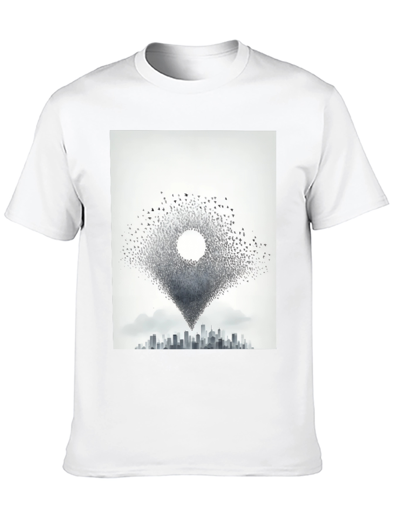 Urban Migration T-Shirt - Bird Cityscape Tee