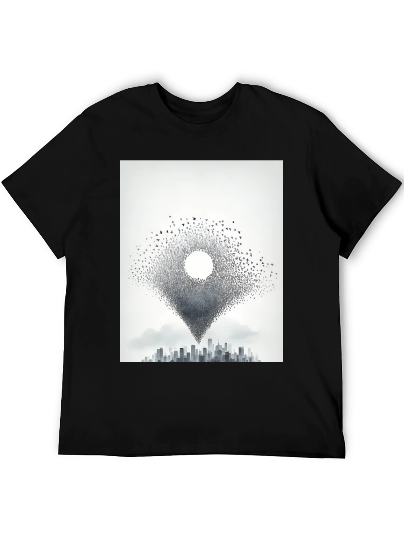 Urban Migration T-Shirt - Bird Cityscape Tee