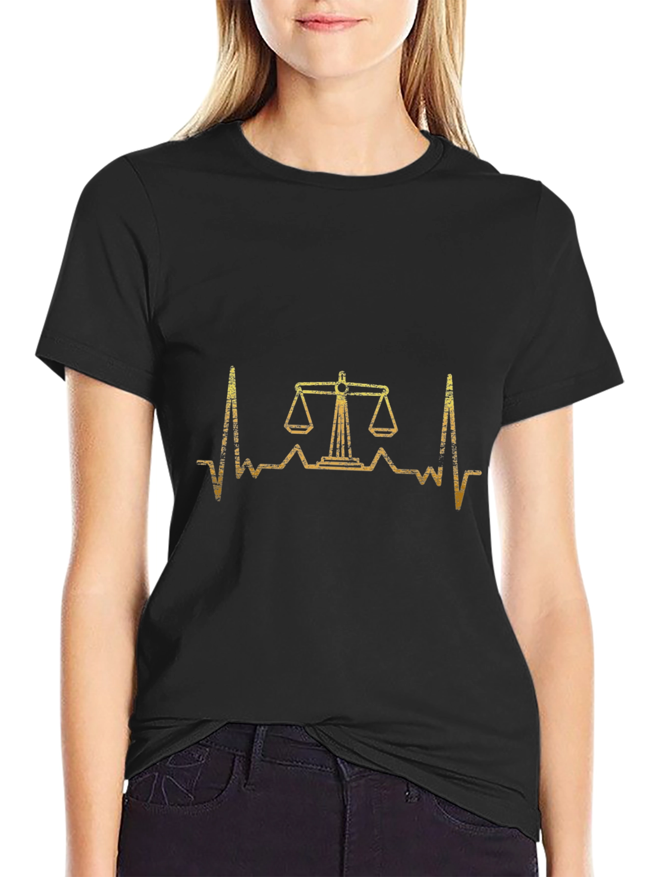 Scales of Justice Heartbeat T-Shirt