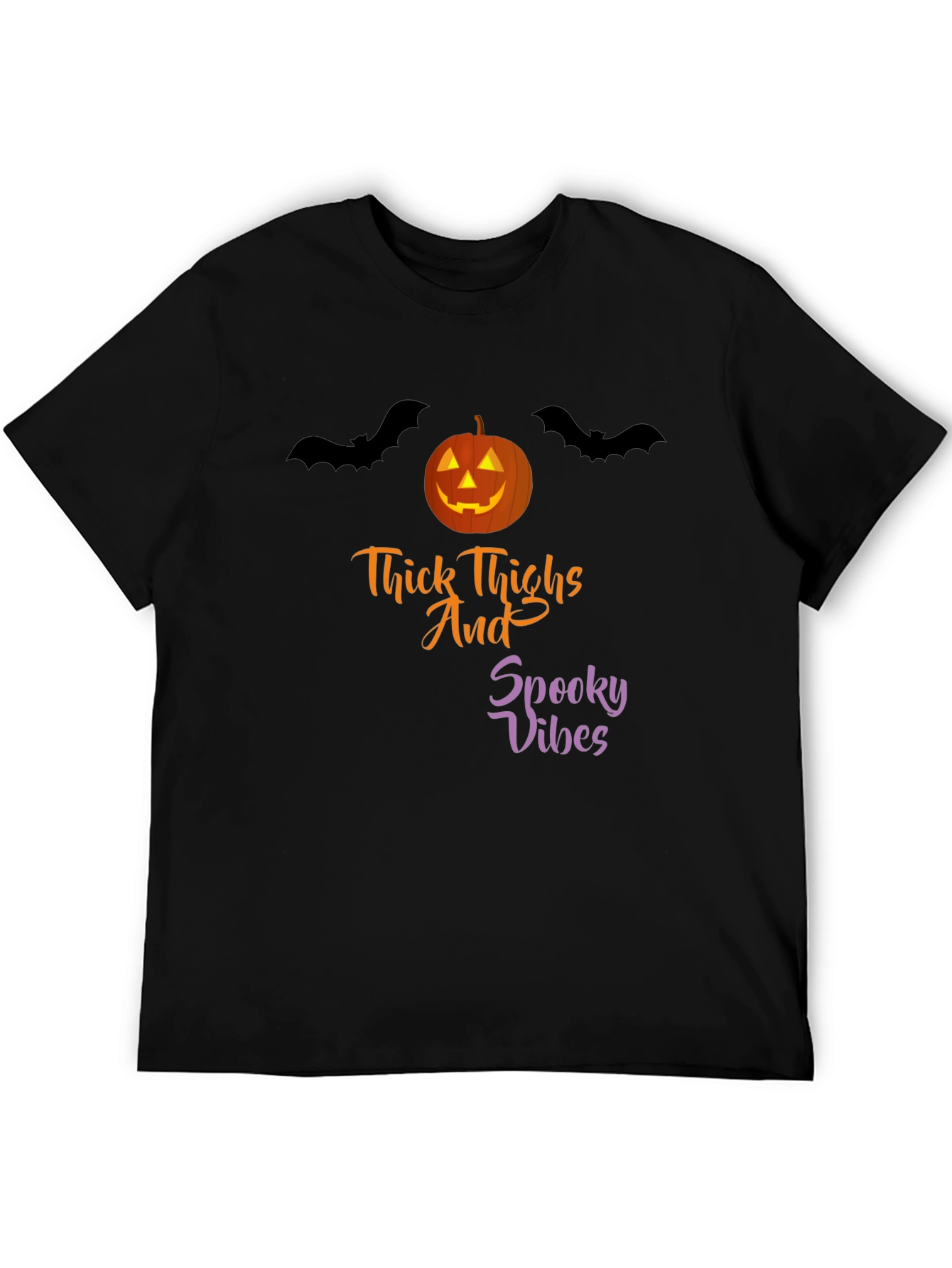 Thick Thighs Spooky Vibes Halloween T-Shirt
