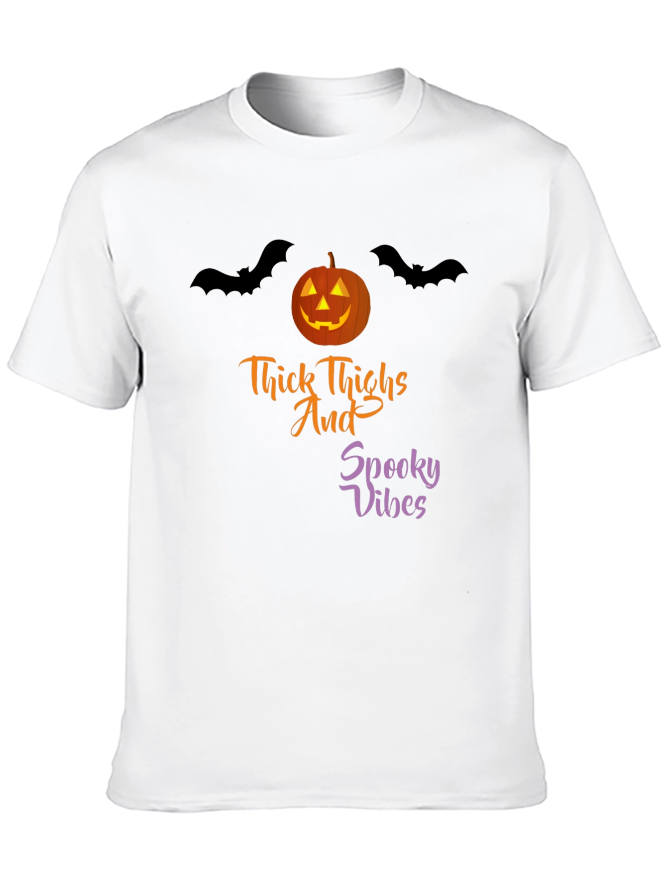 Thick Thighs Spooky Vibes Halloween T-Shirt