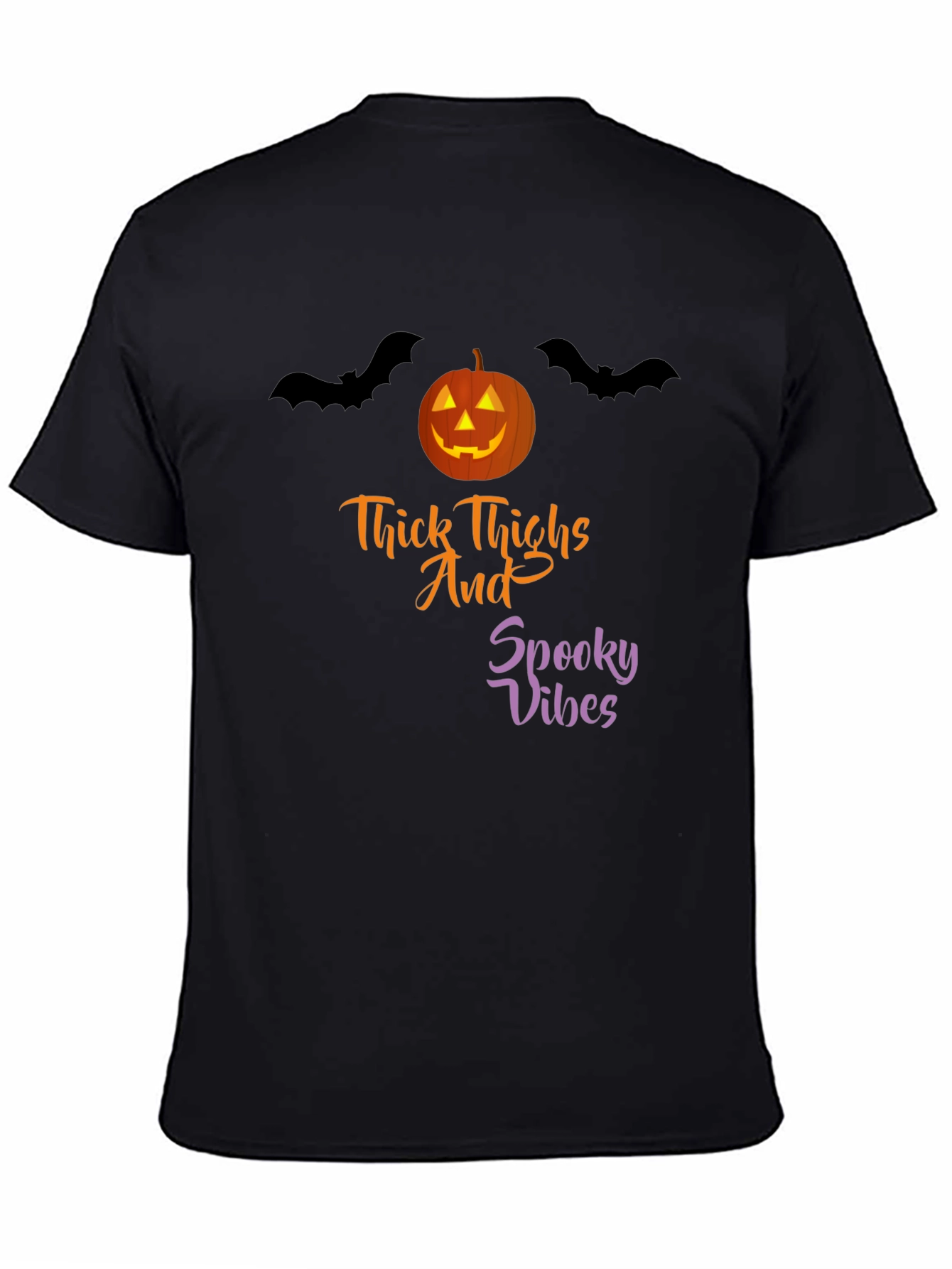 Thick Thighs Spooky Vibes Halloween T-Shirt