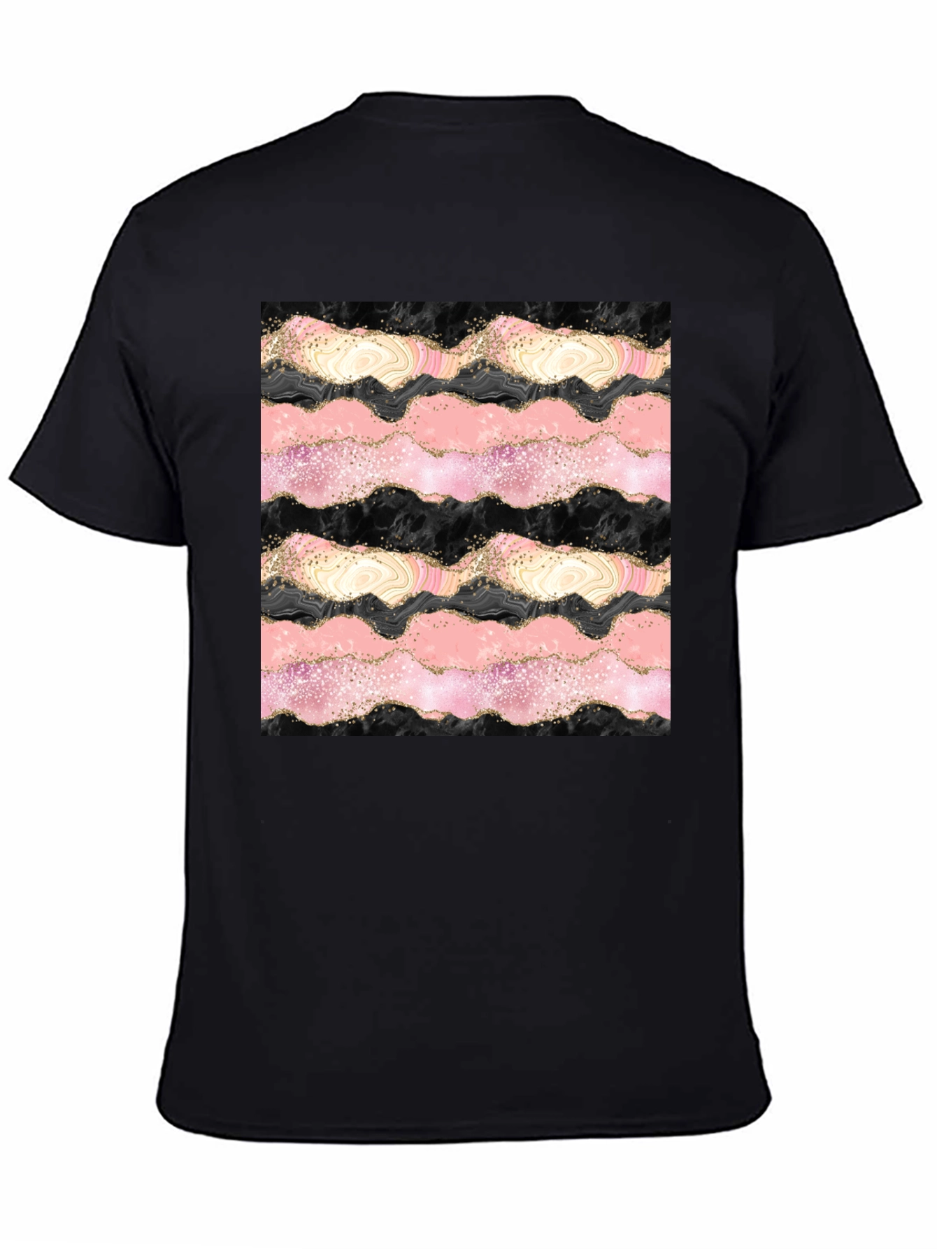 Abstract Wave Pattern Graphic Tee