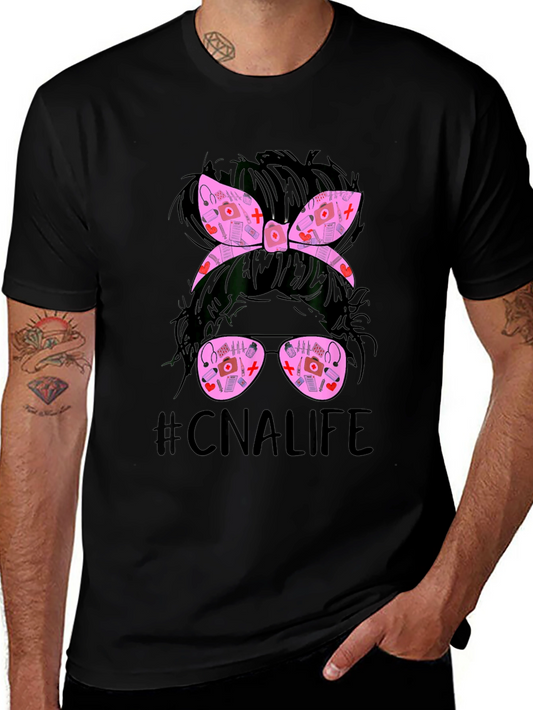 CNA Life Messy Bun T-Shirt Nurse Certified Nursing Assistant Tee