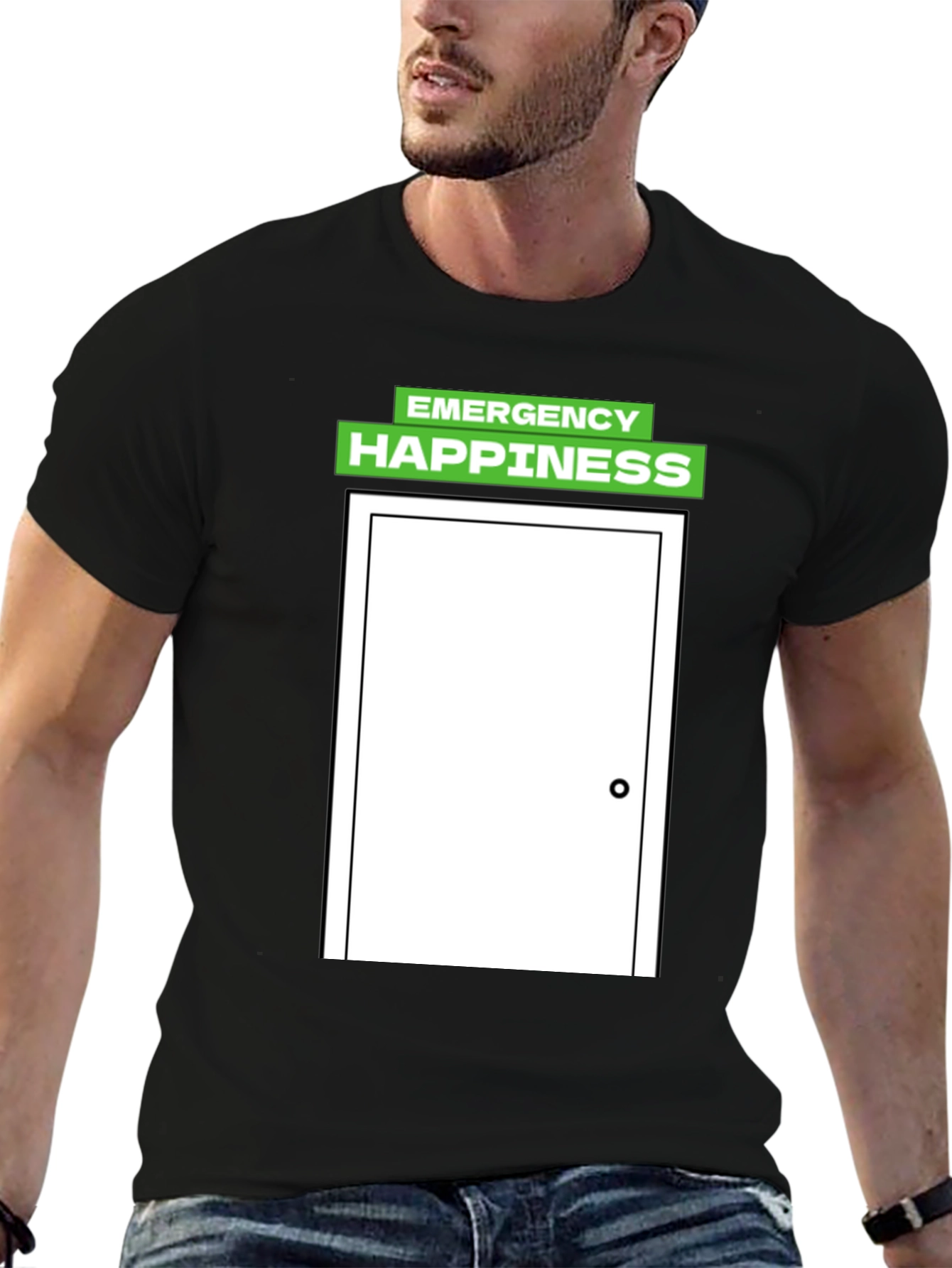 Emergency Happiness Door Graphic Tee
