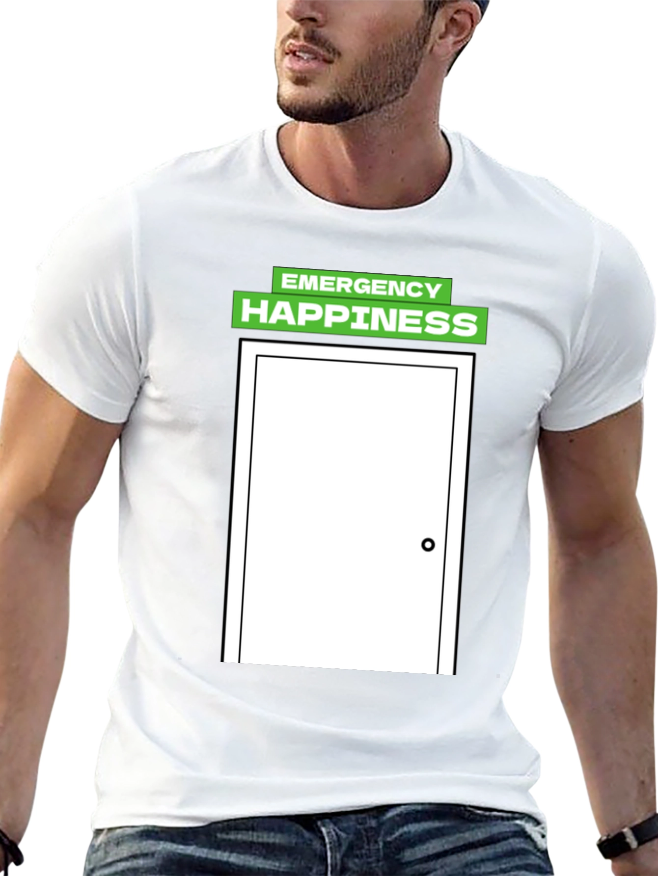 Emergency Happiness Door Graphic Tee