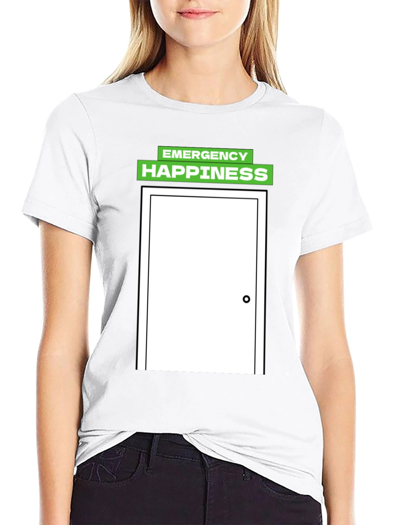Emergency Happiness Door Graphic Tee