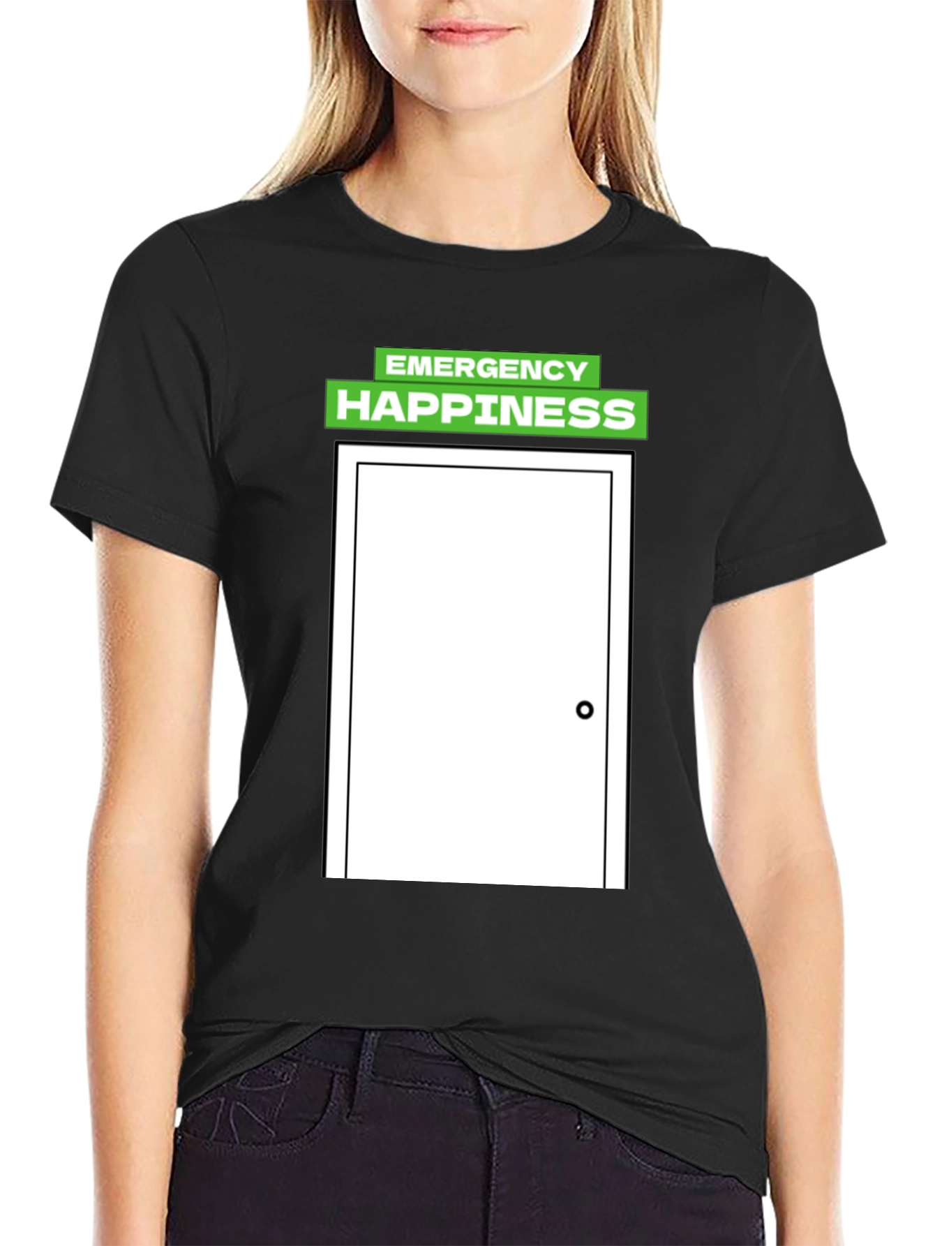 Emergency Happiness Door Graphic Tee