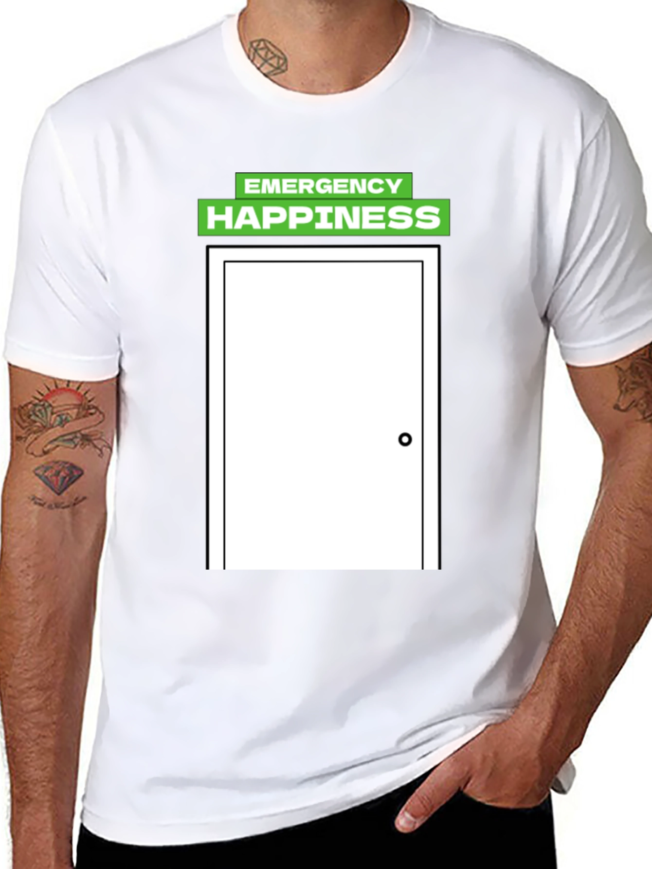 Emergency Happiness Door Graphic Tee