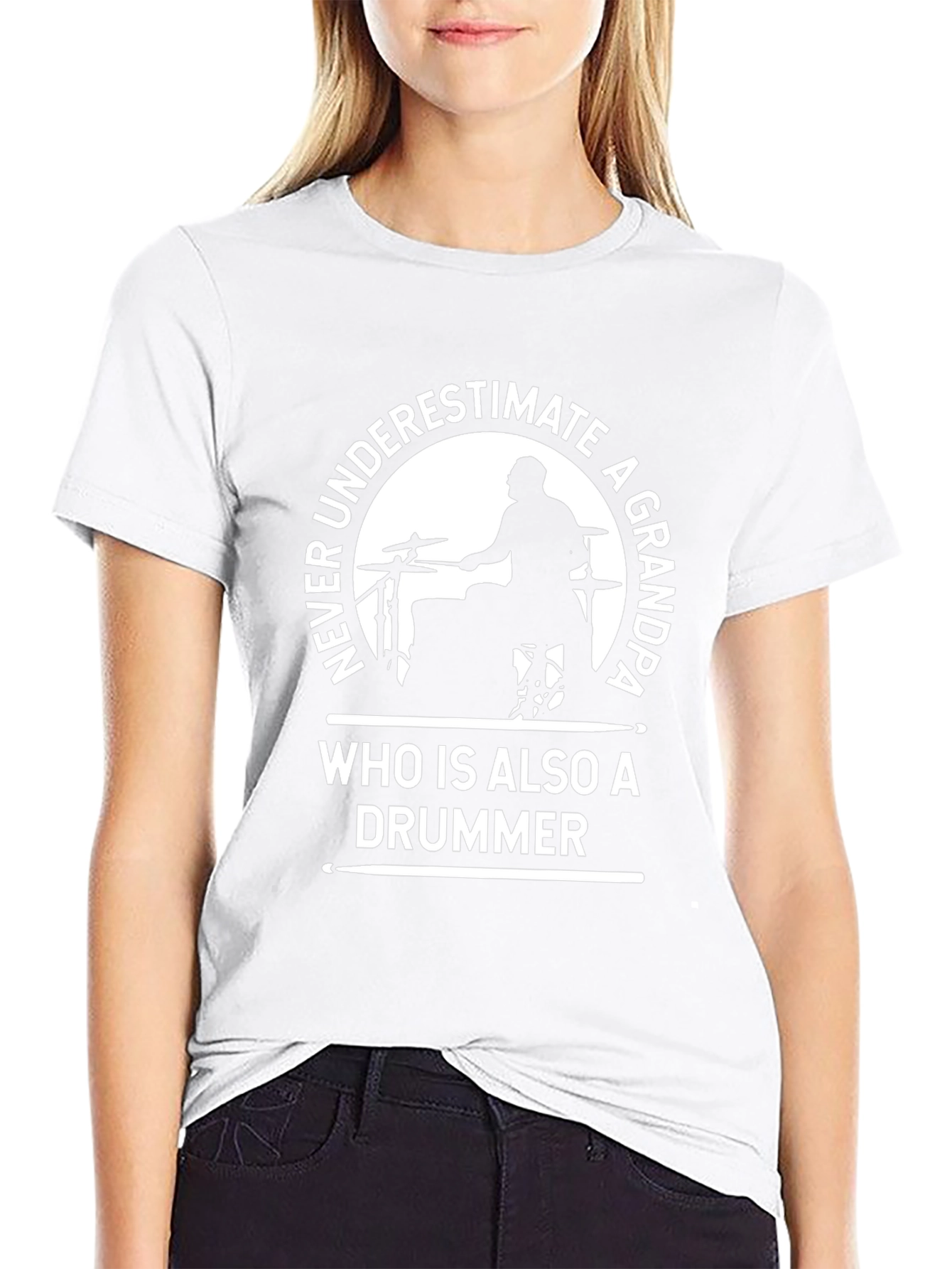 Grandpa Drummer T-Shirt - Never Underestimate