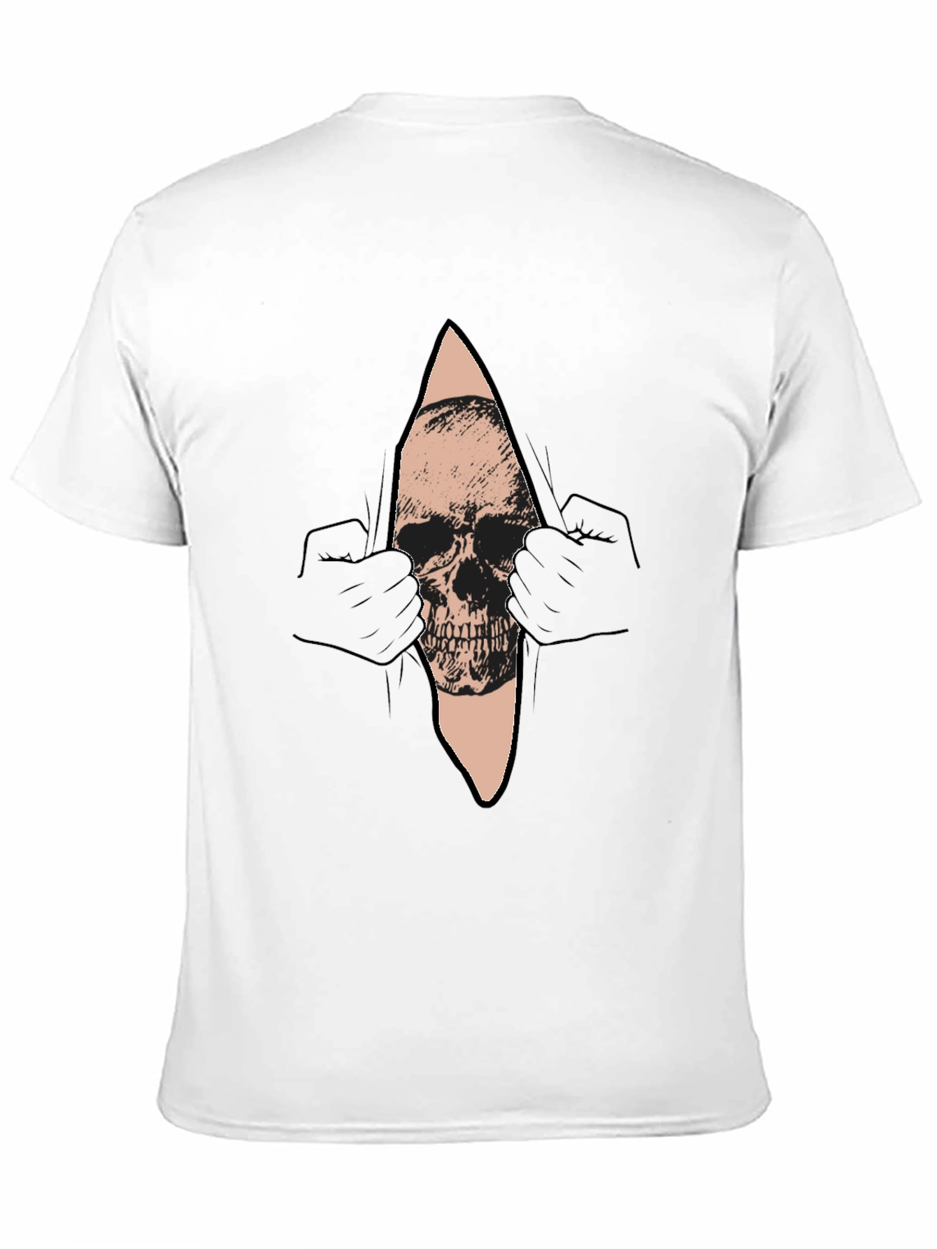 Skull Graphic T-Shirt - Mens Black Crew Neck Tee