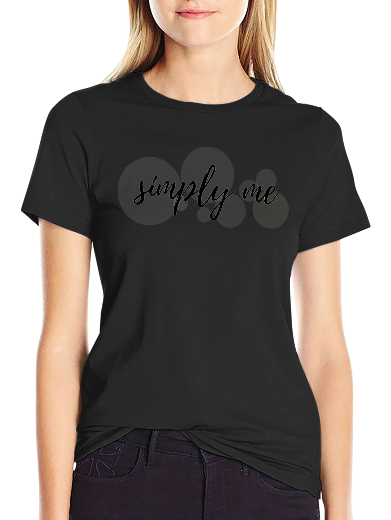 Simply Me Black T-Shirt - Minimalist Style