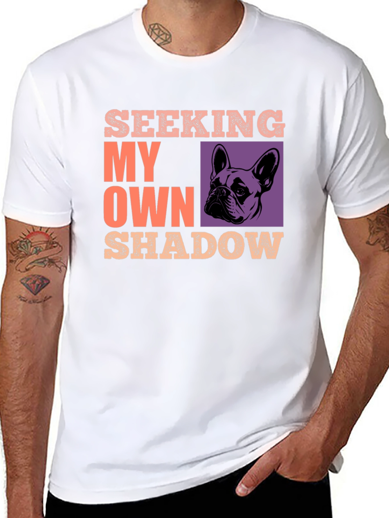 Seeking My Own Shadow Dog Graphic T-Shirt
