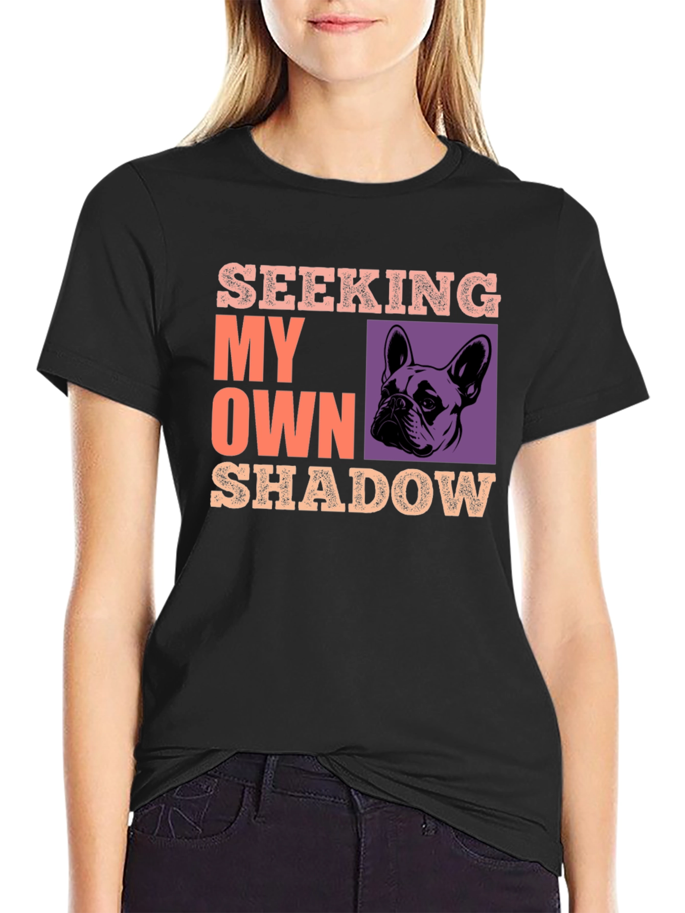 Seeking My Own Shadow Dog Graphic T-Shirt