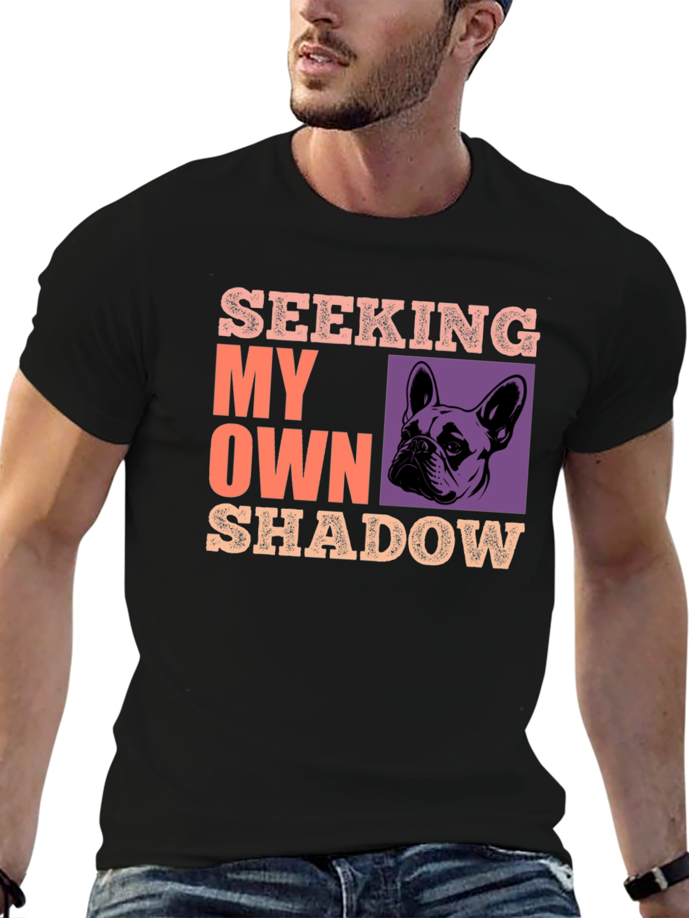 Seeking My Own Shadow Dog Graphic T-Shirt