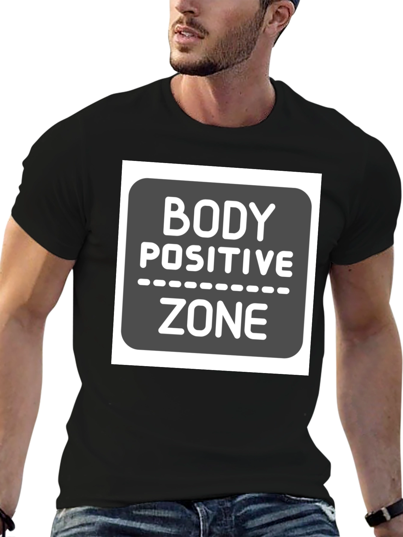 Body Positive Zone Graphic Tee - Black