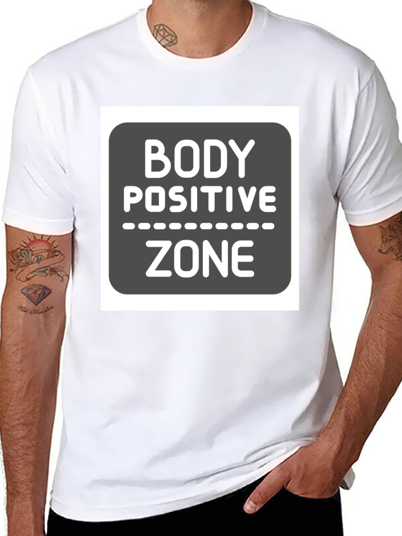 Body Positive Zone Graphic Tee - Black