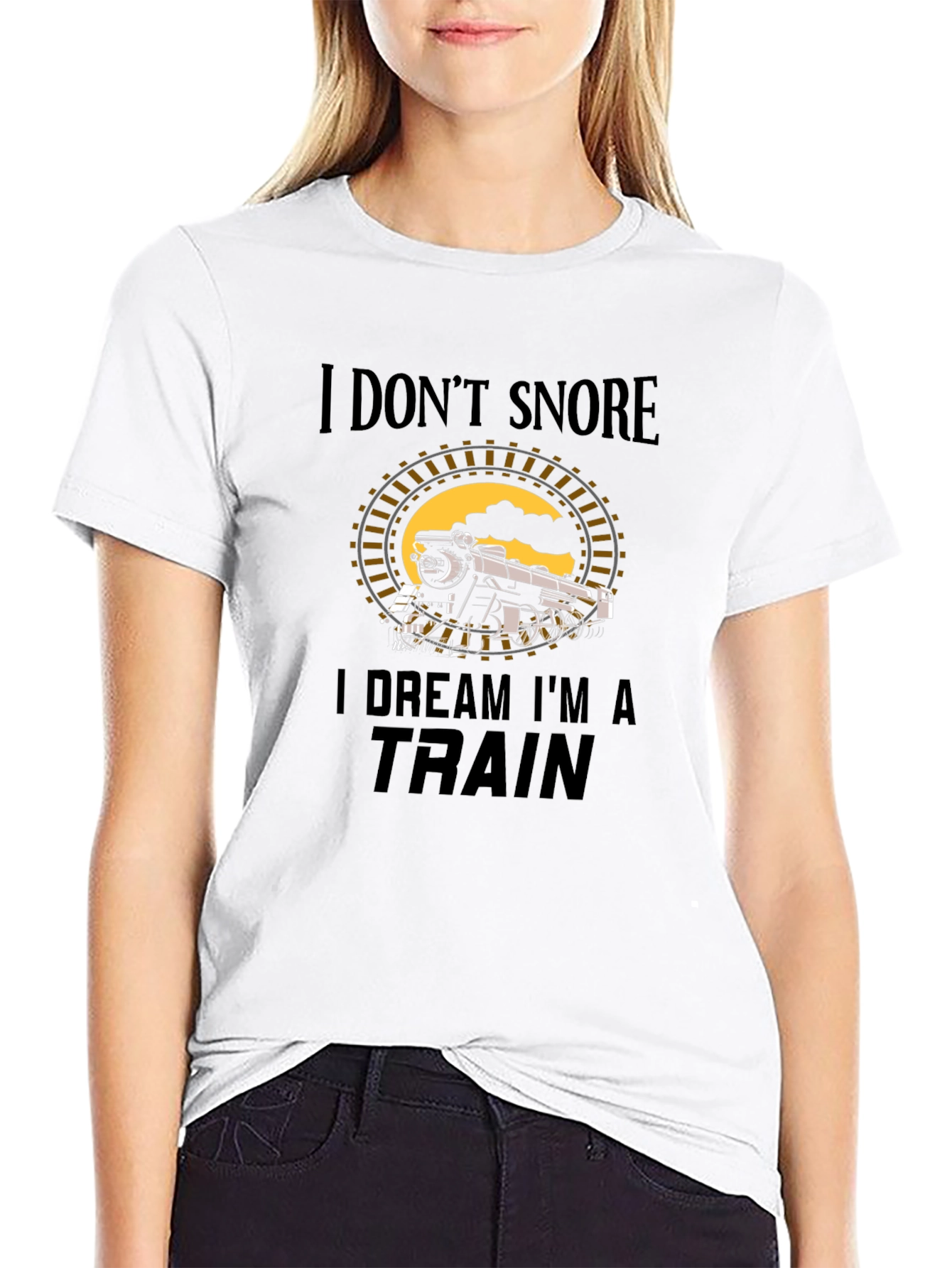 Funny I Dream Im a Train Graphic T-Shirt